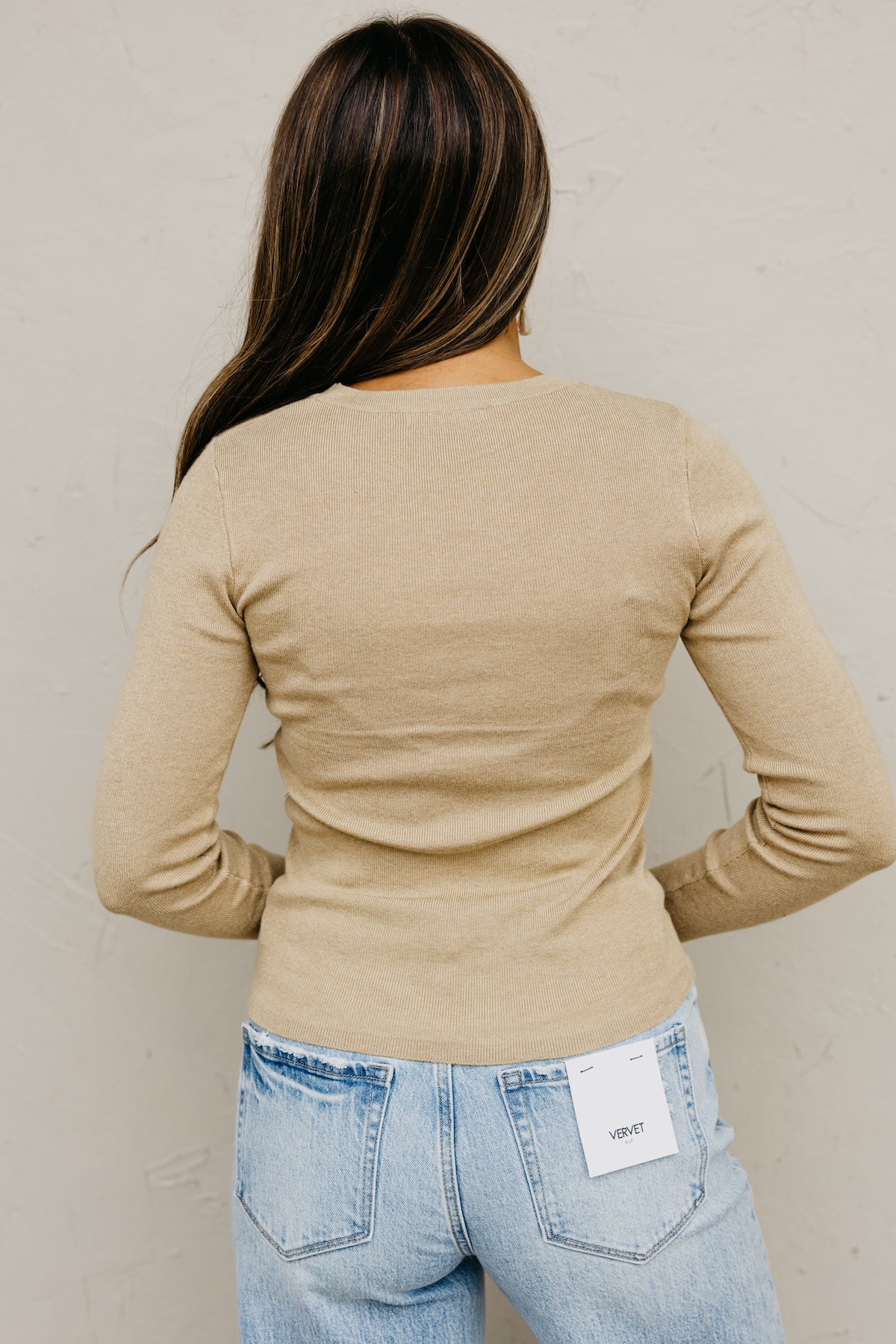 The Addilynn Crew Neck Long Sleeve Knit Top