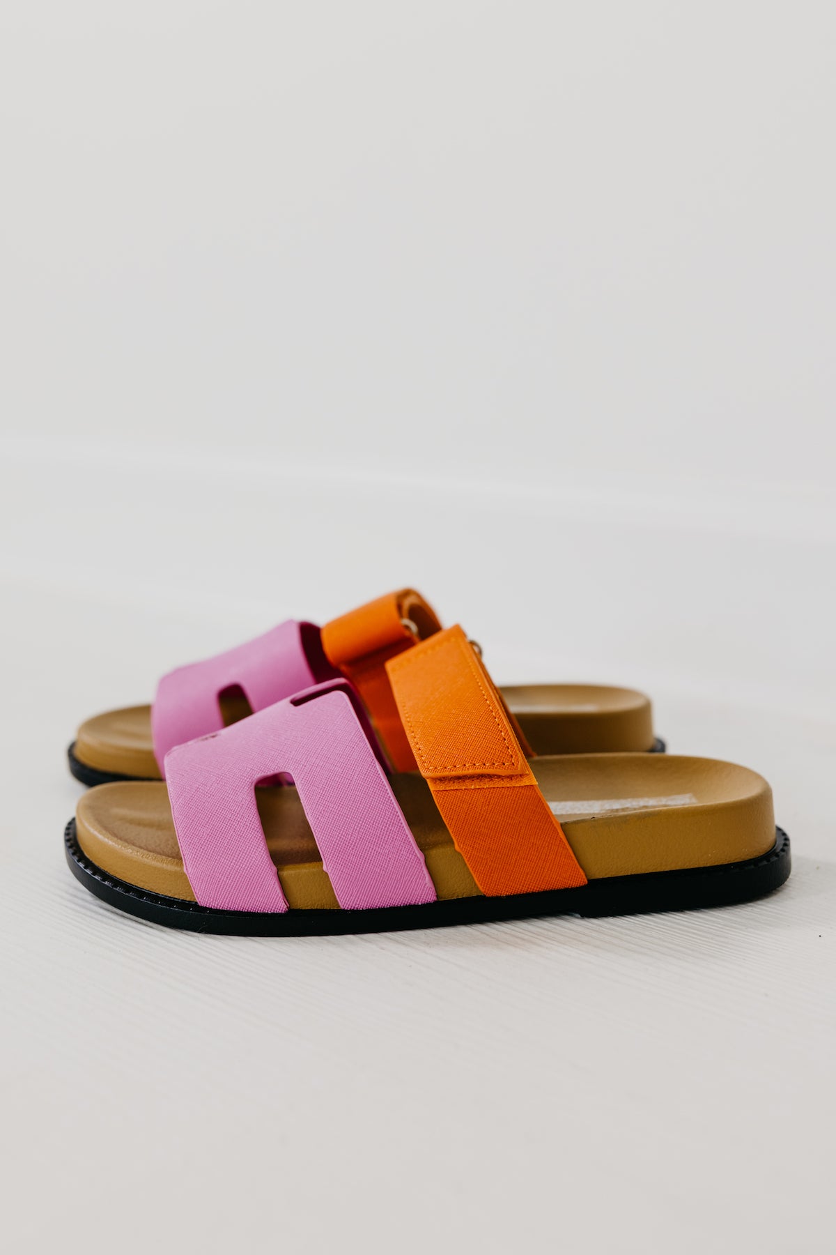 The Ayo Cutout Velcro H Strap Slide Sandal