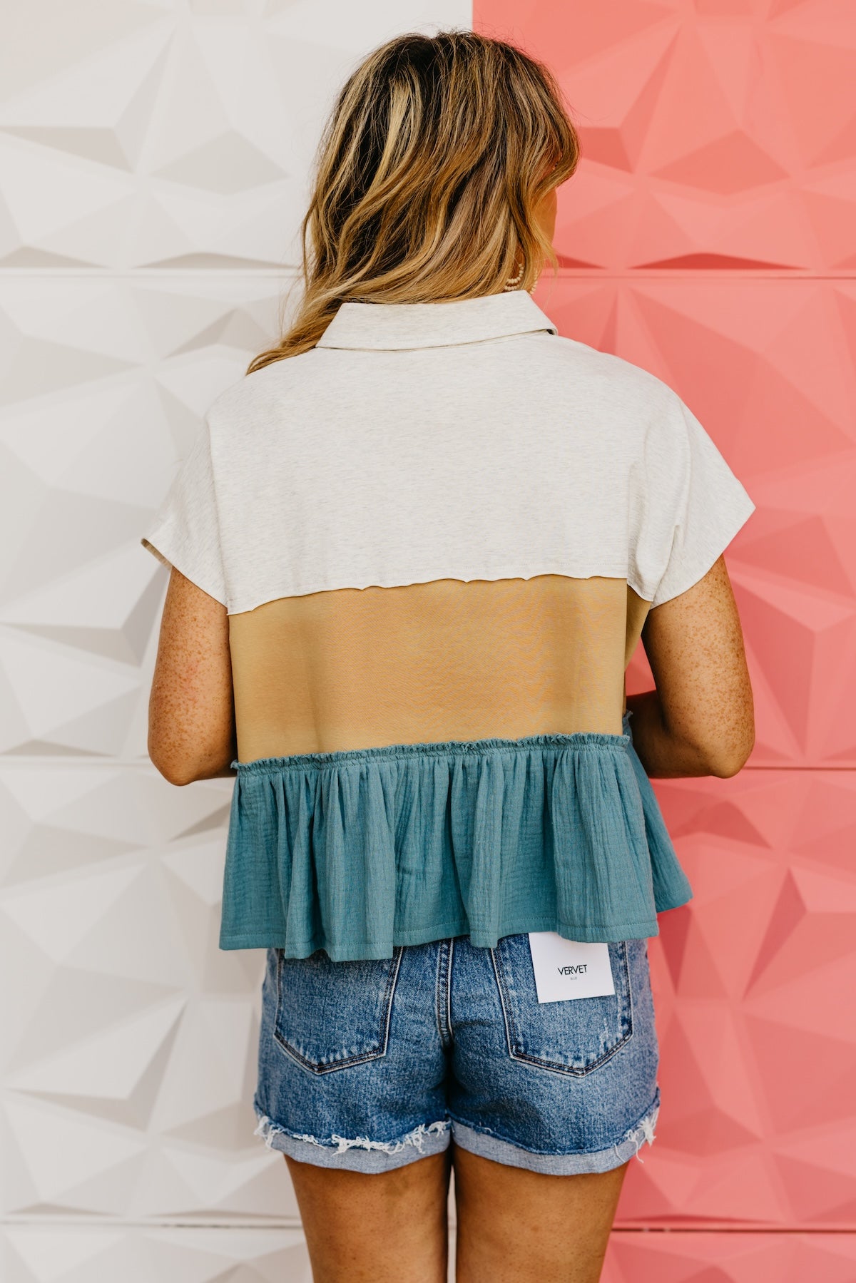 The Allyson Color Block Tiered Top