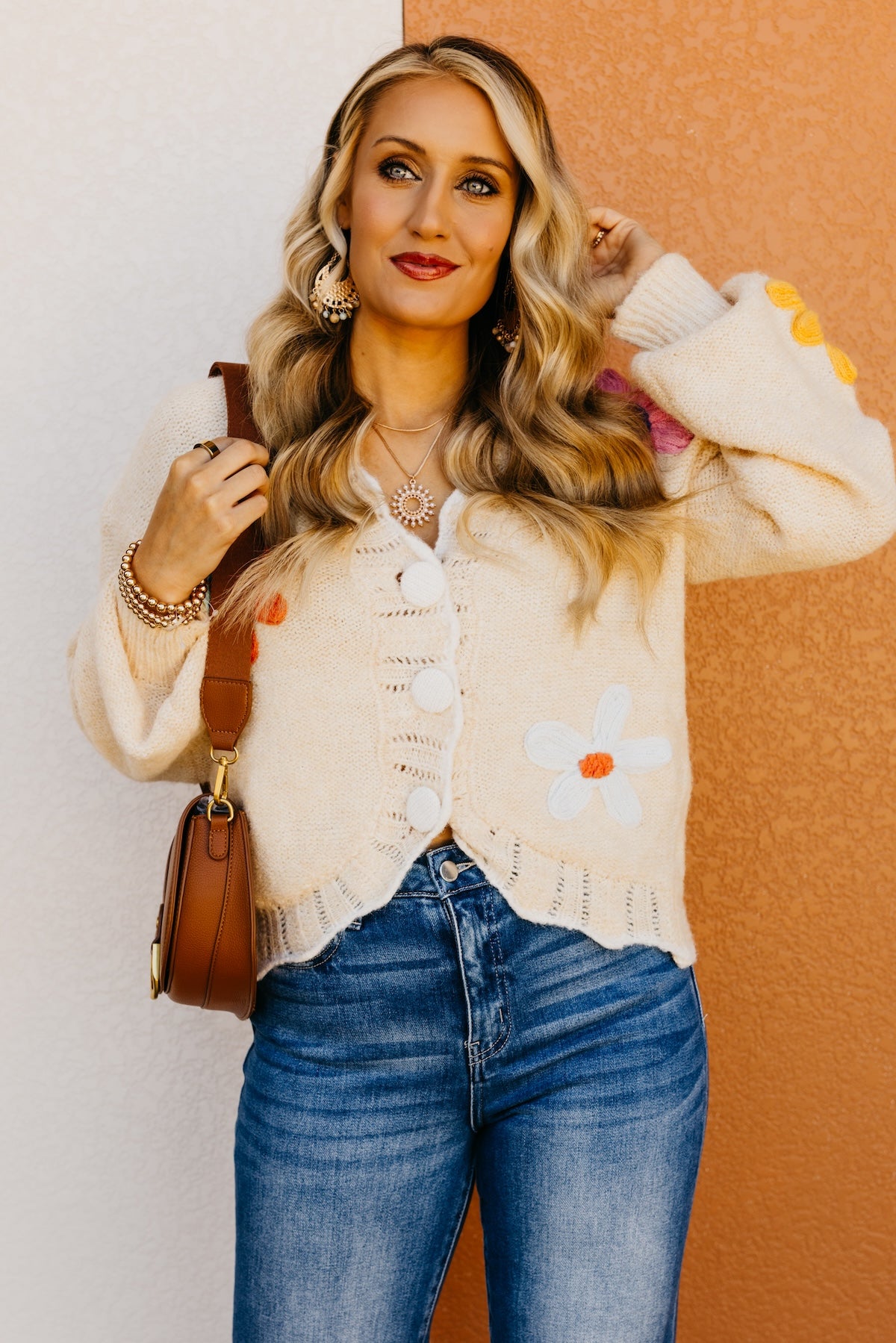 The Isabella Floral Scallop Cardigan