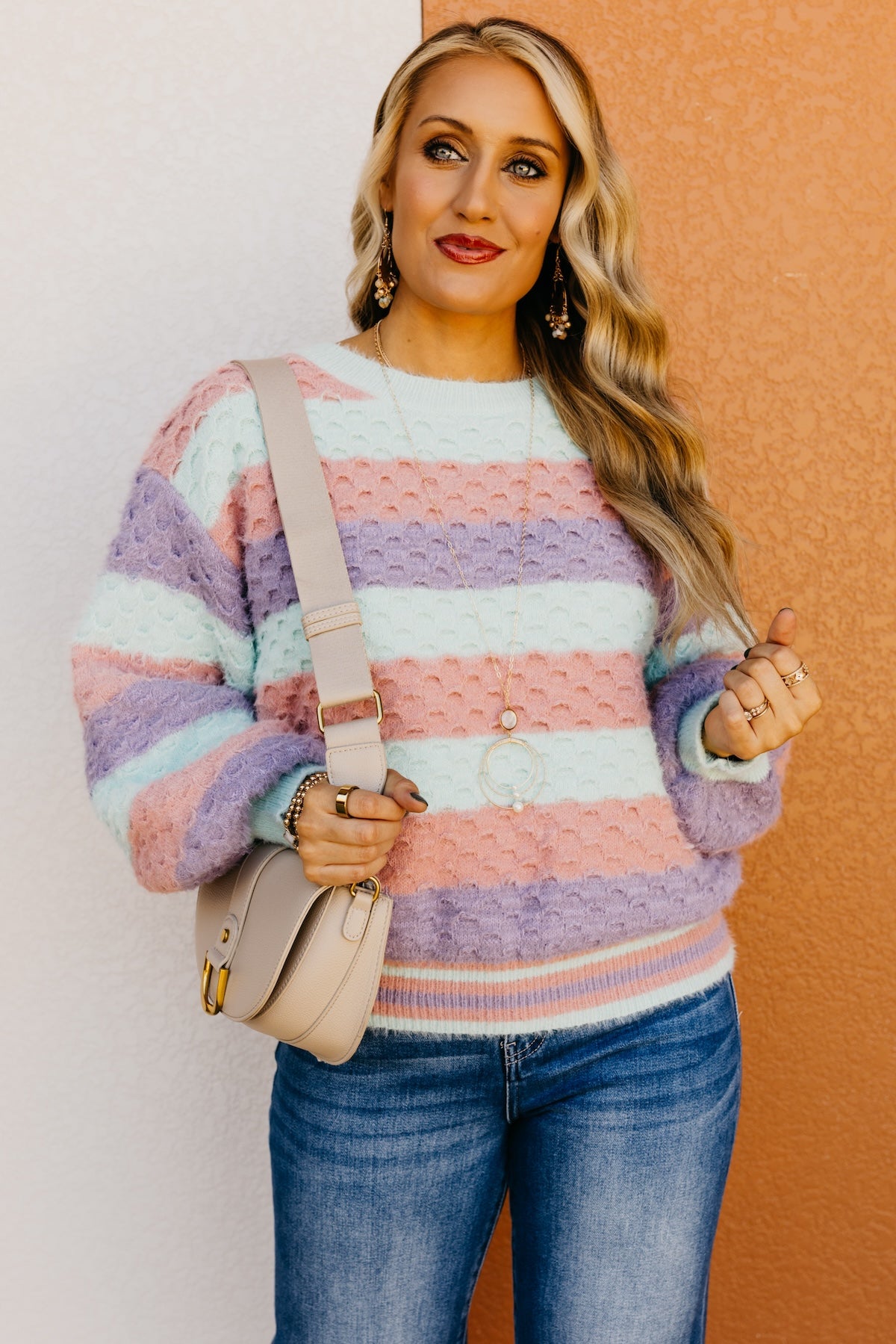 The Madison Color Block Chunky Sweater