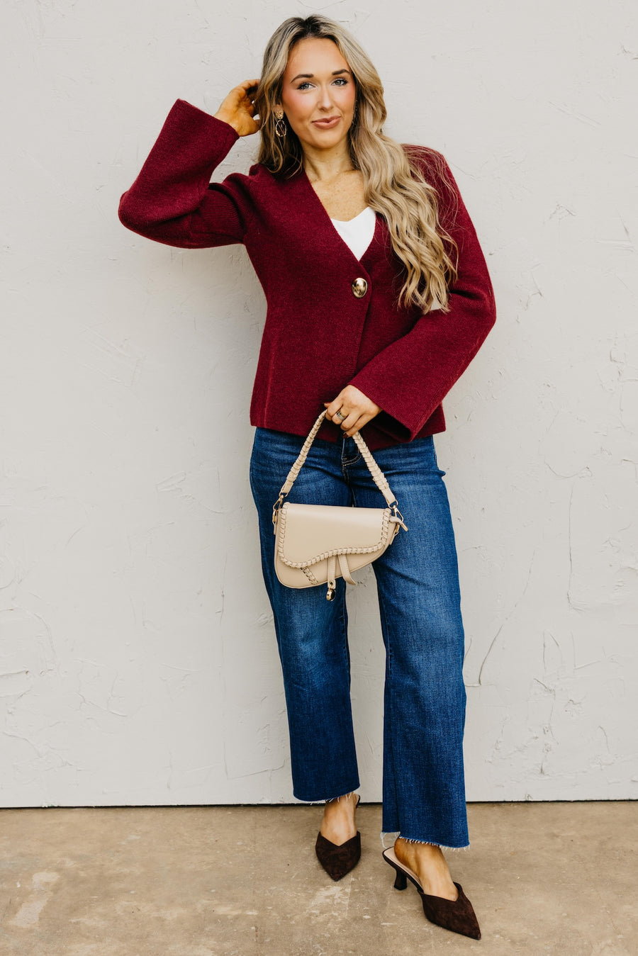 The Ameer Gold Button Cardigan