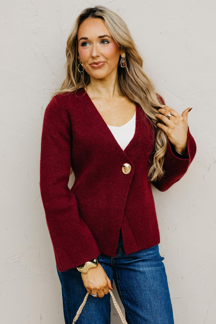 The Ameer Gold Button Cardigan