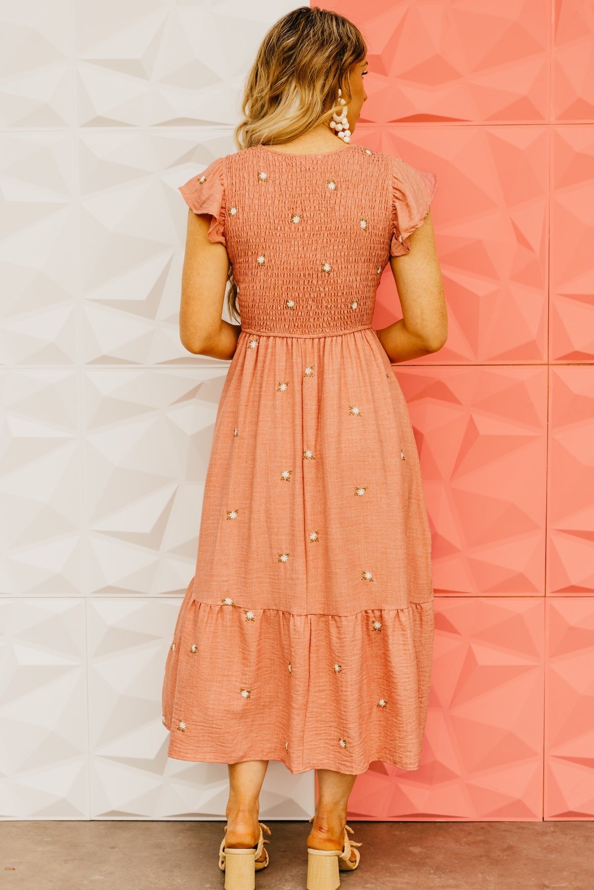 The Major Floral Embroidered Midi Dress