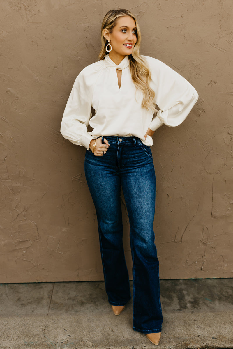 The Alaya Twist Keyhole Blouse