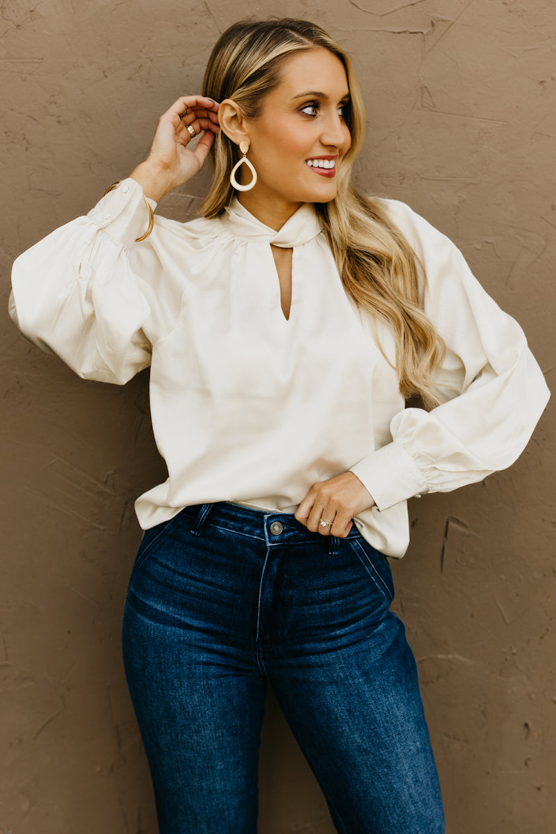 The Alaya Twist Keyhole Blouse