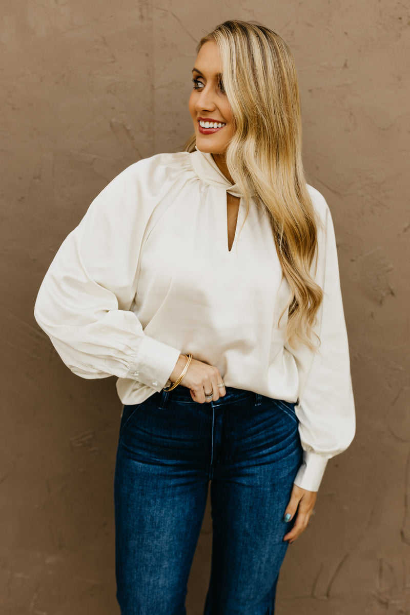 The Alaya Twist Keyhole Blouse
