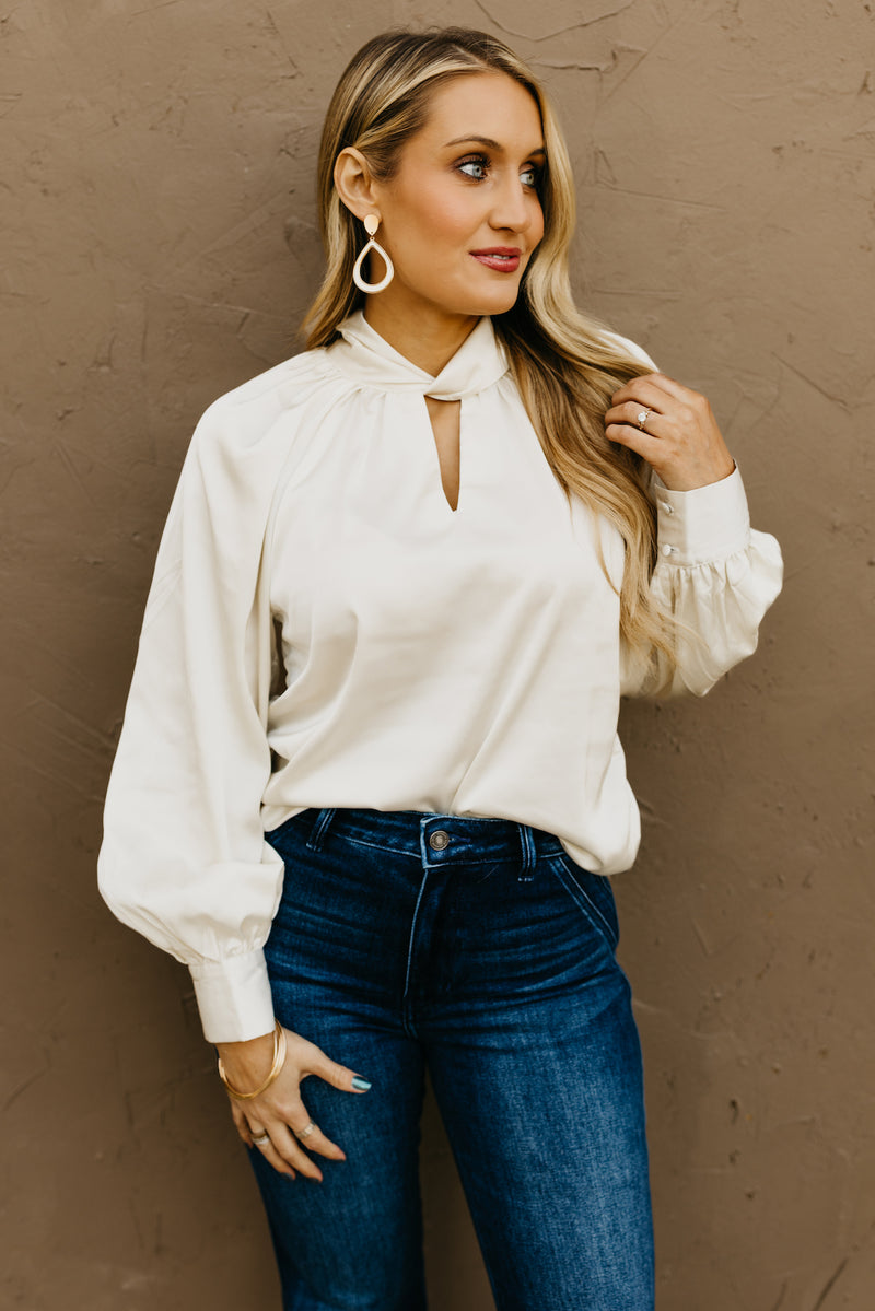 The Alaya Twist Keyhole Blouse