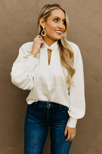 The Alaya Twist Keyhole Blouse