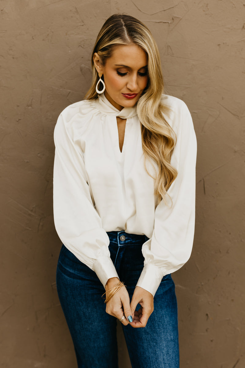 The Alaya Twist Keyhole Blouse