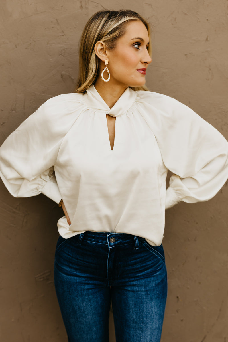 The Alaya Twist Keyhole Blouse