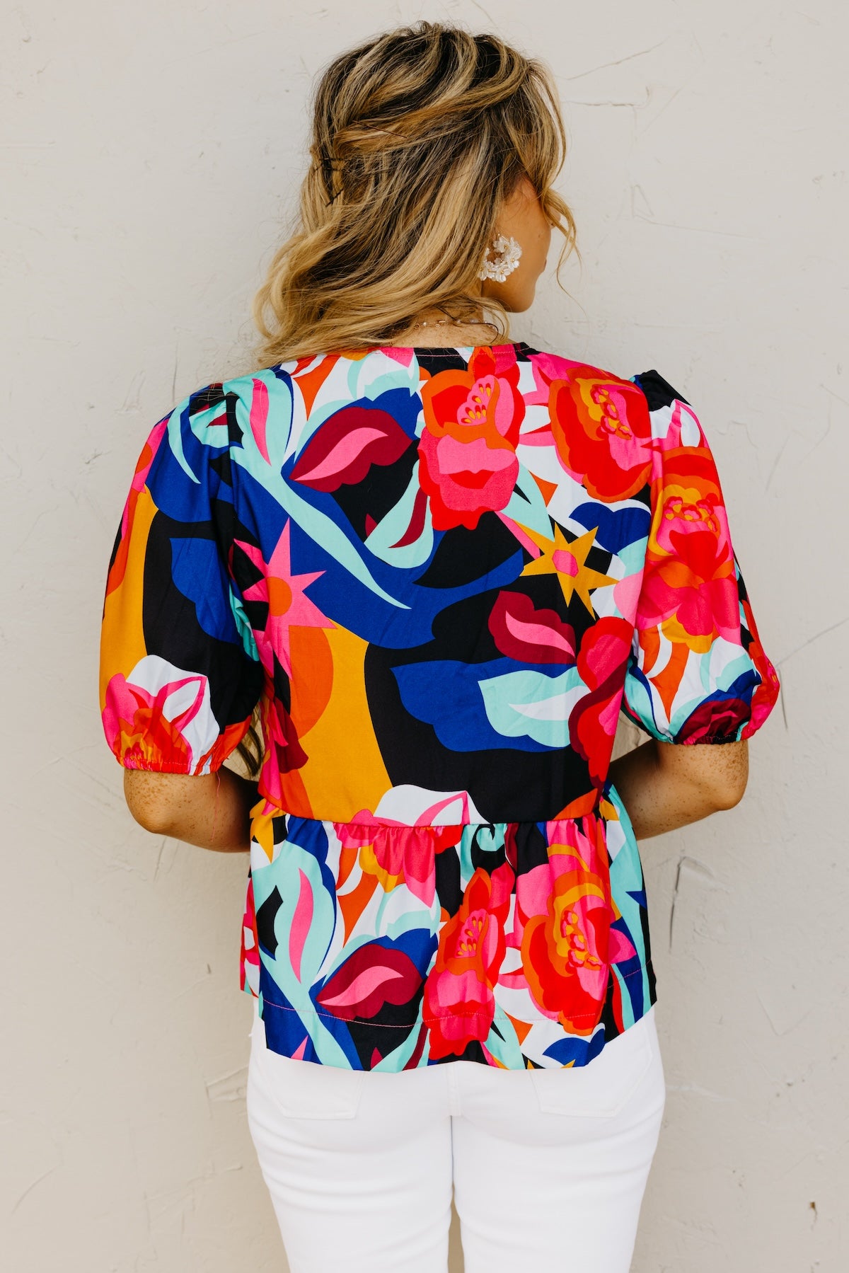The Melina Tie Puff Sleeve Blouse