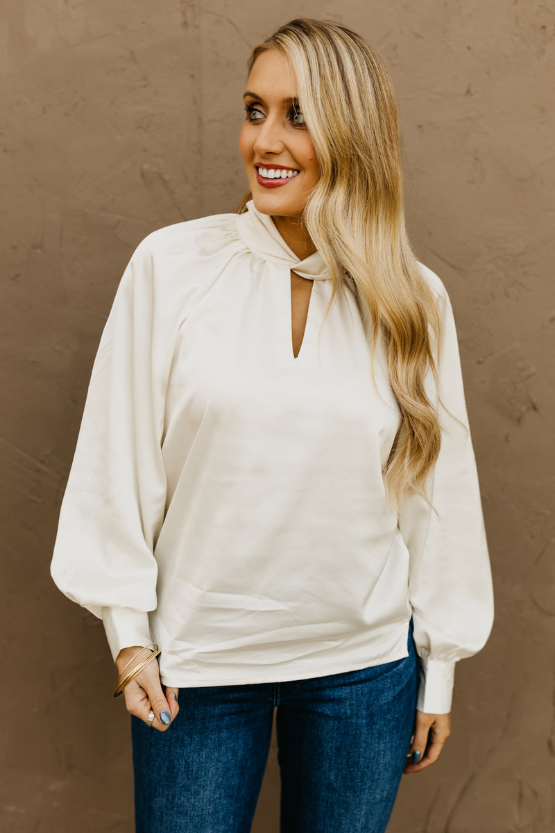 The Alaya Twist Keyhole Blouse