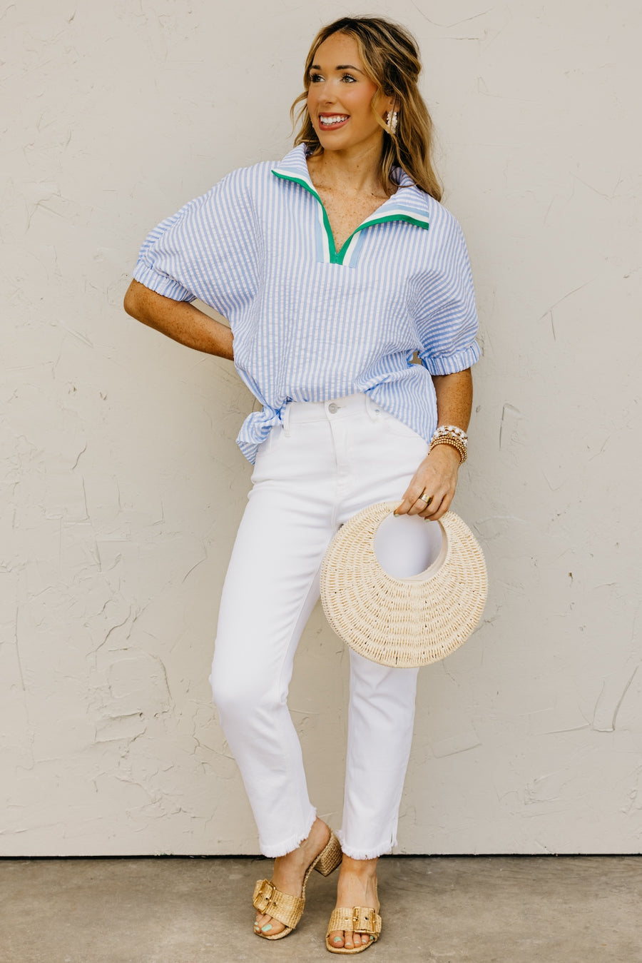 The Emmy Stripe Textured Shirt