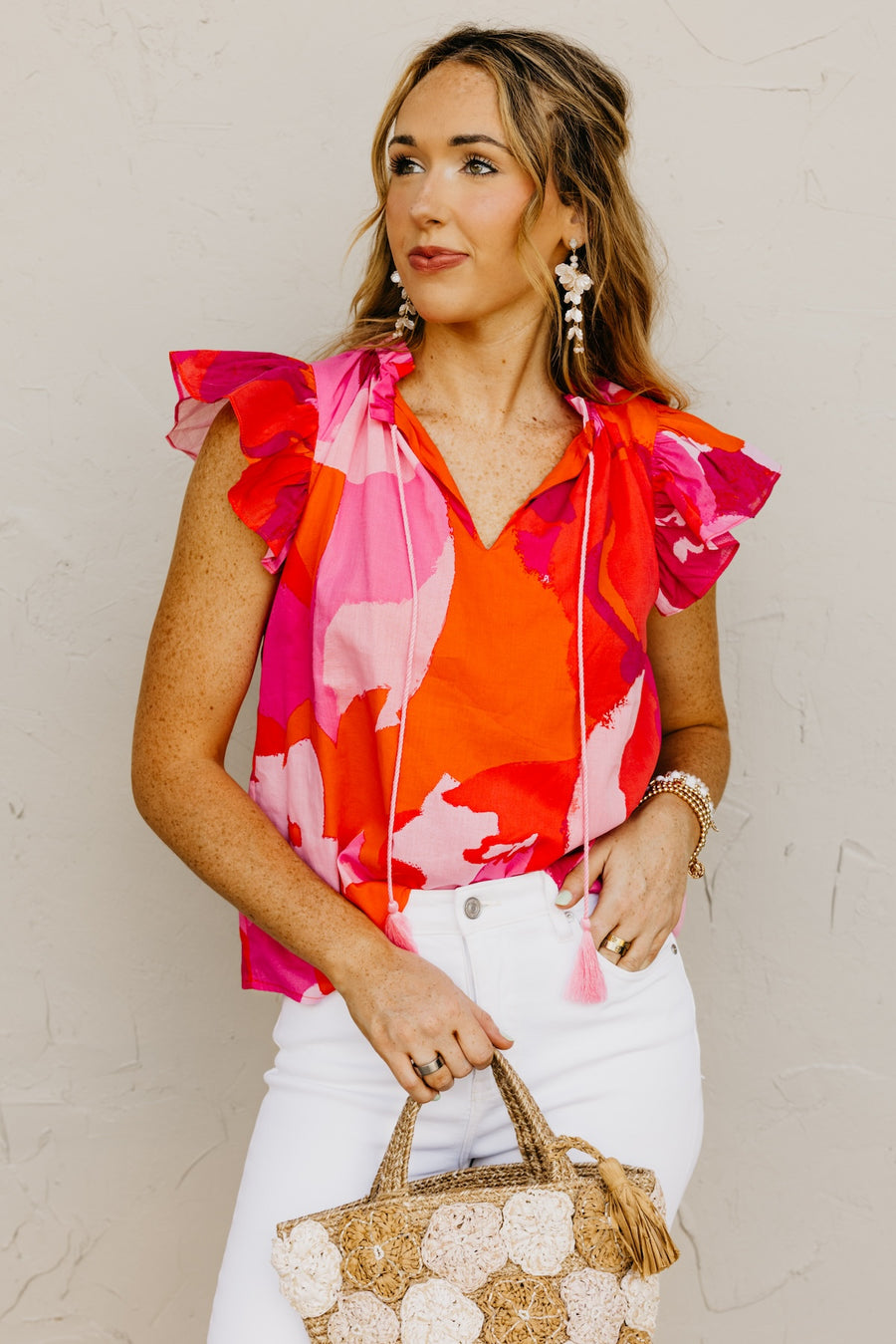 The Leyla Flutter Sleeve Blouse