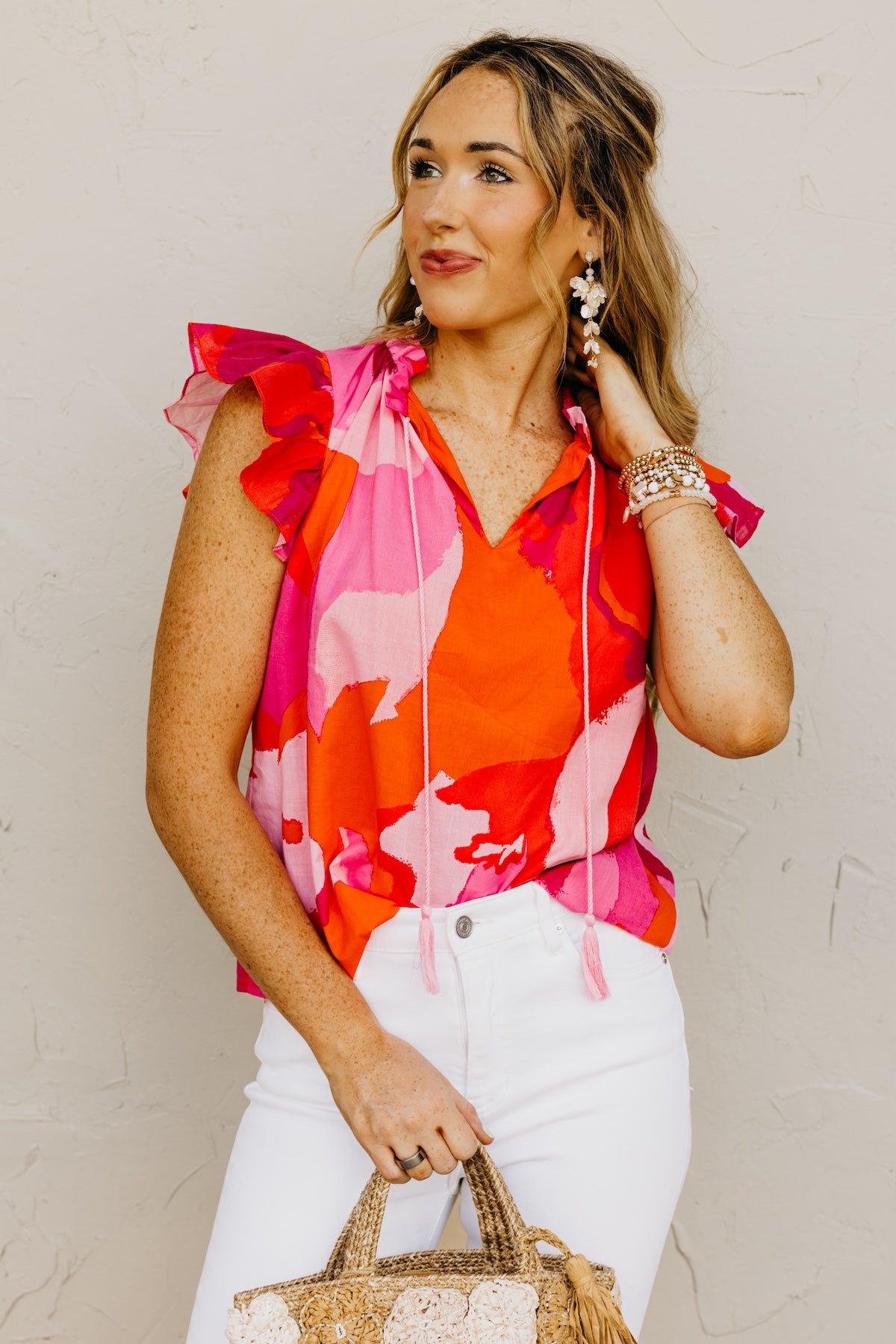The Leyla Flutter Sleeve Blouse