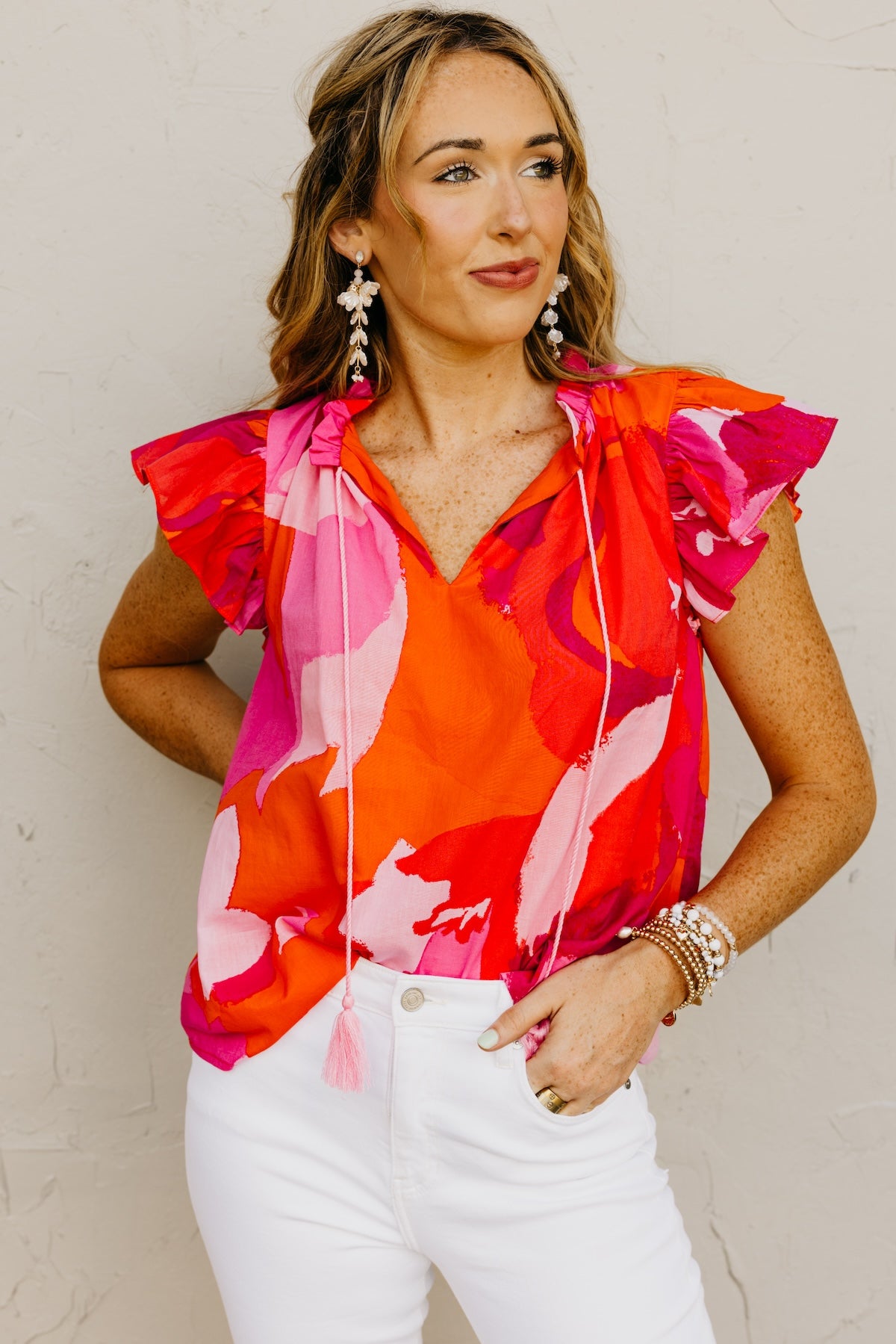 The Leyla Flutter Sleeve Blouse