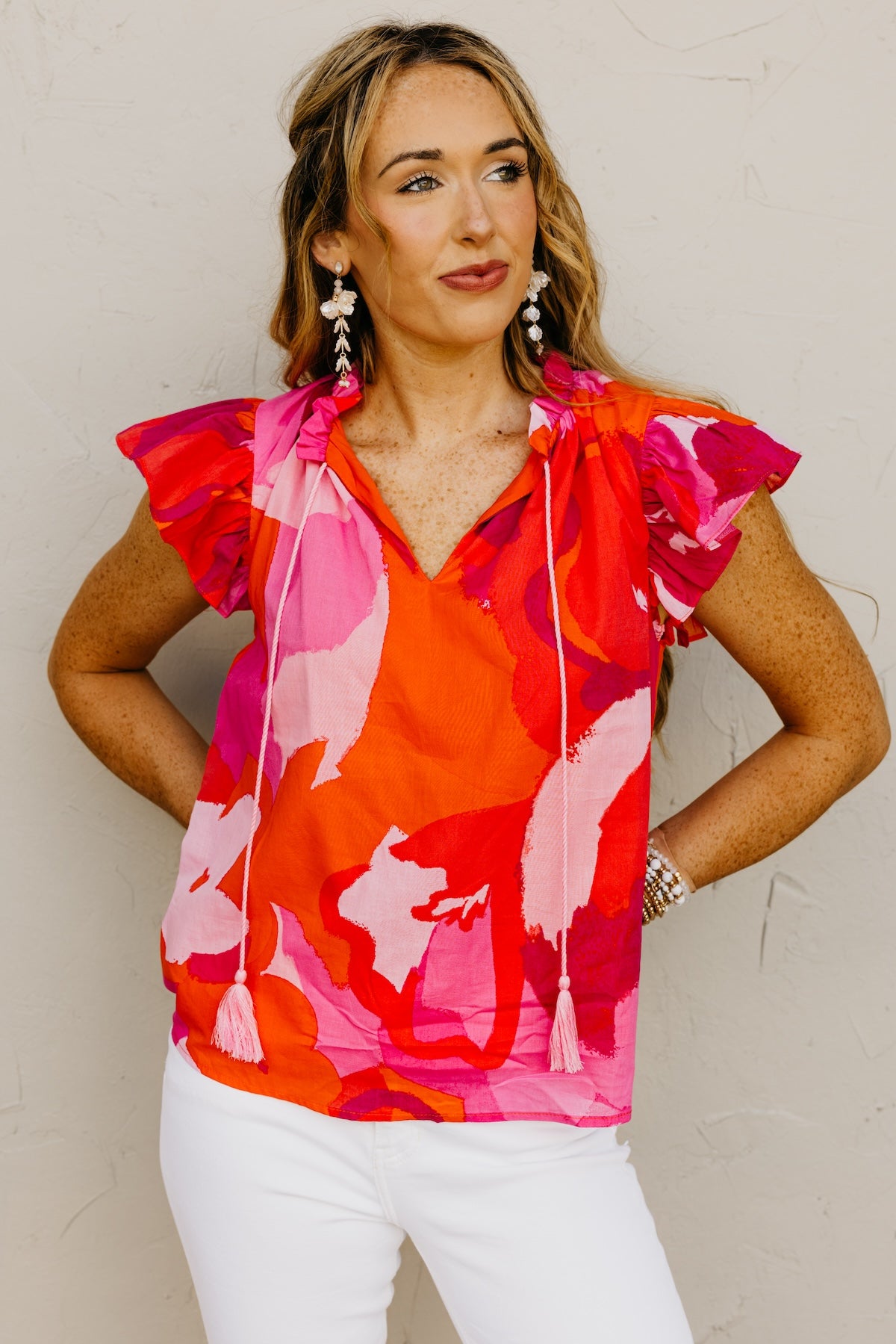 The Leyla Flutter Sleeve Blouse