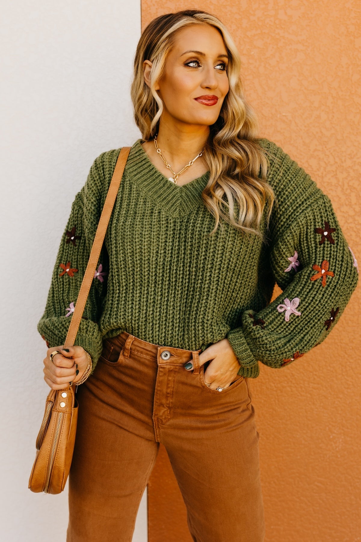 The Dario Floral Embroidered Chunky Knit Sweater