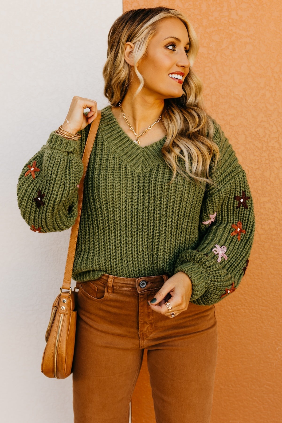 The Dario Floral Embroidered Chunky Knit Sweater