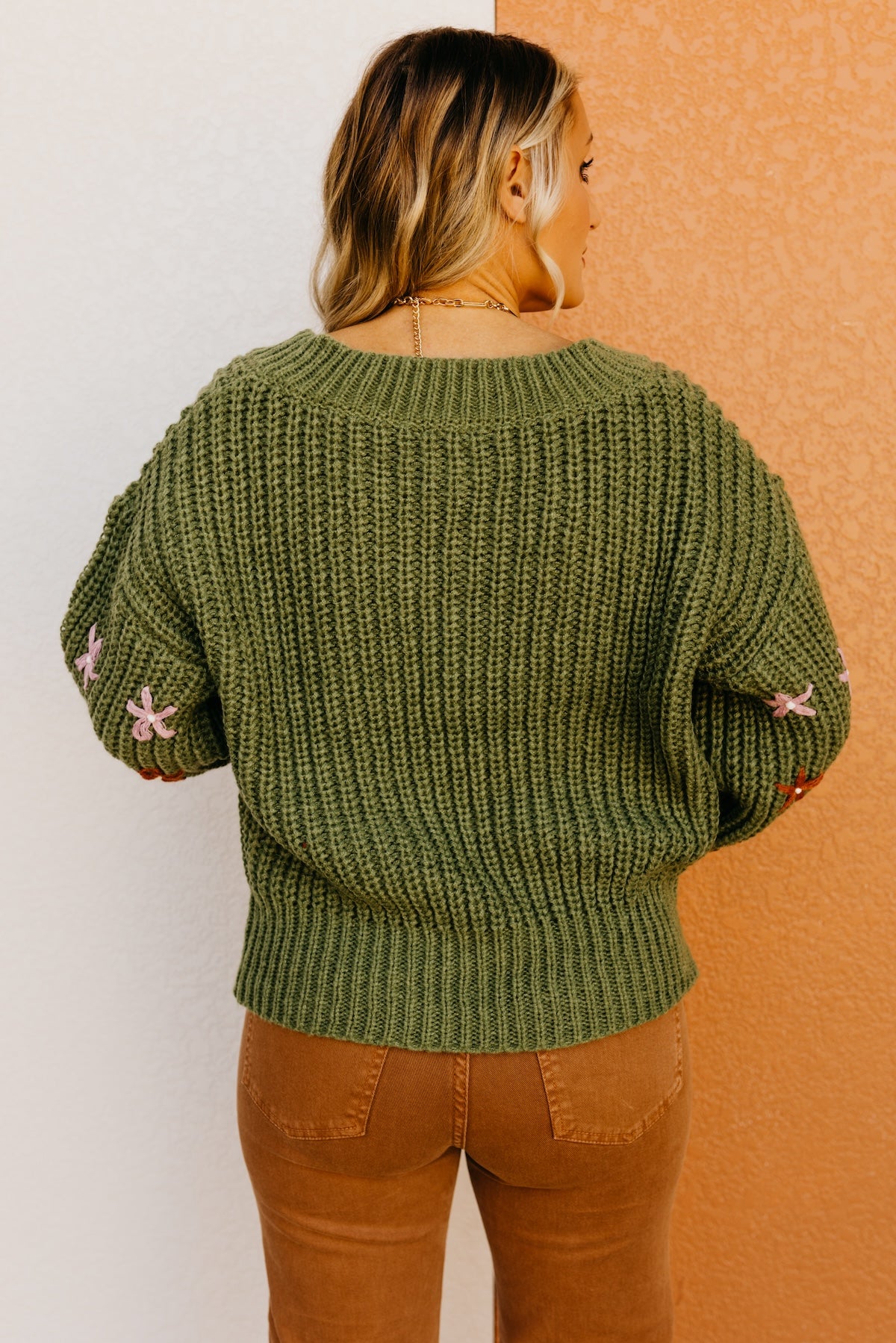 The Dario Floral Embroidered Chunky Knit Sweater