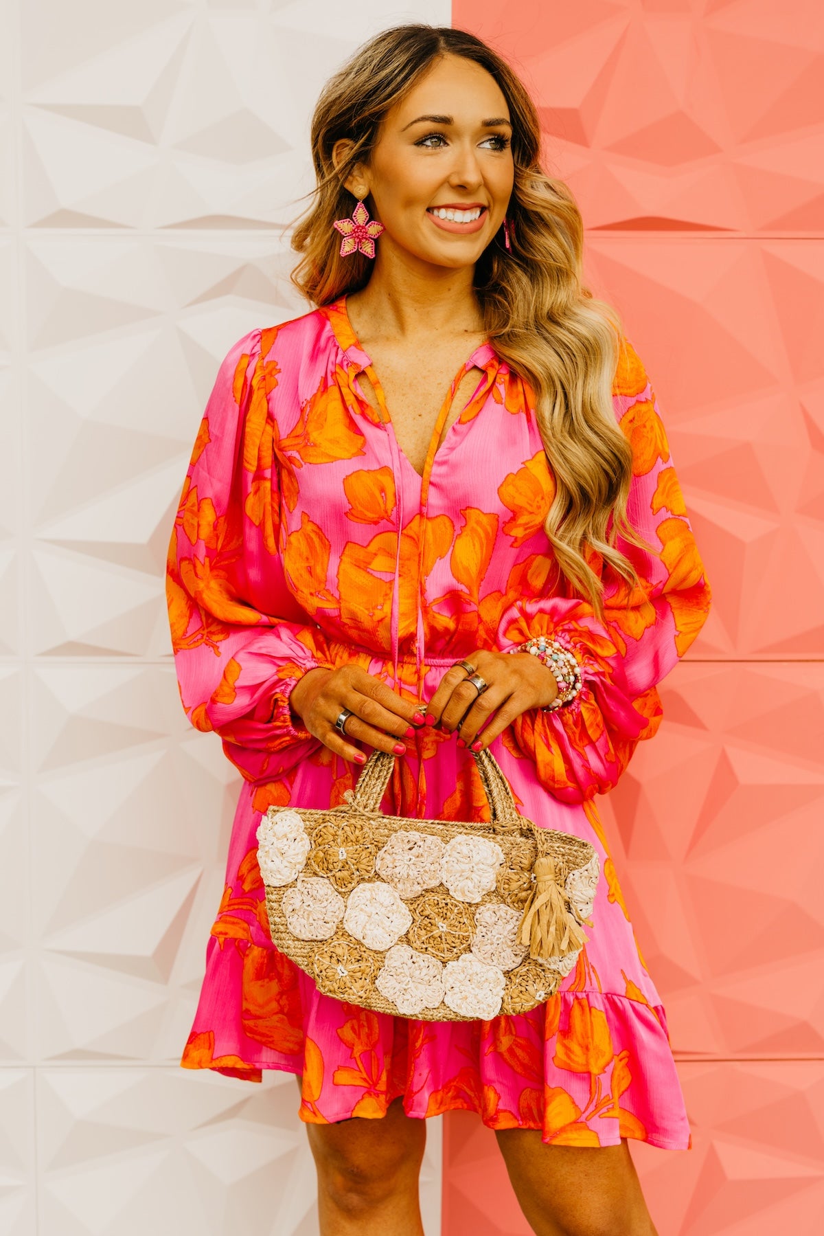 The Pacey Floral Balloon Sleeve Mini Dress | MOD Boutique