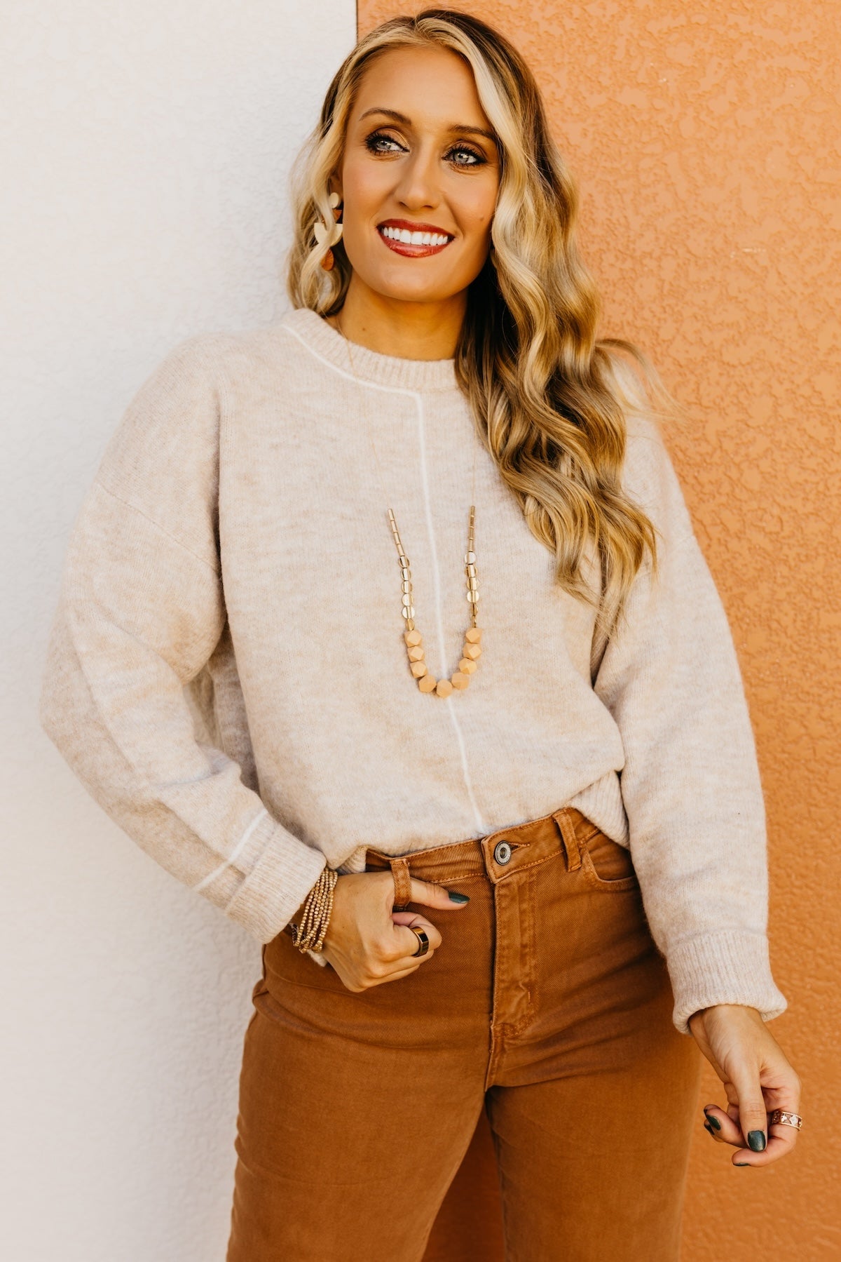 The Kadence Contrast Line Sweater