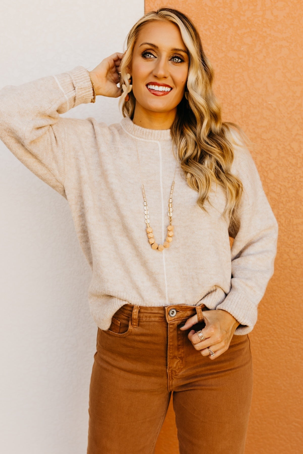 The Kadence Contrast Line Sweater