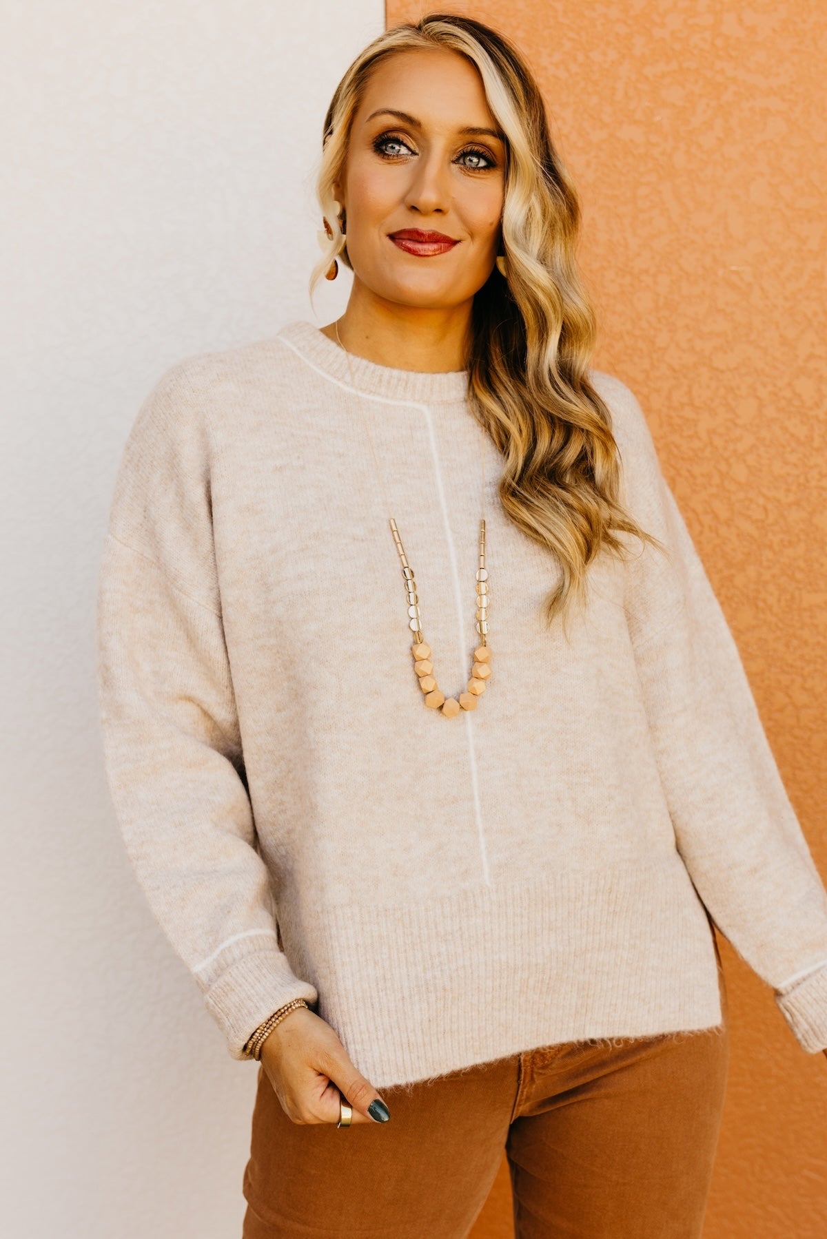 The Kadence Contrast Line Sweater