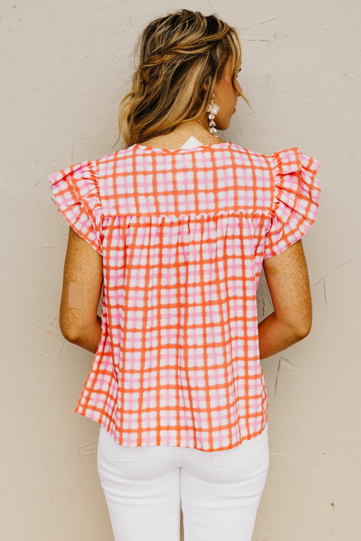 The Asa Pattern Flutter Sleeve Top