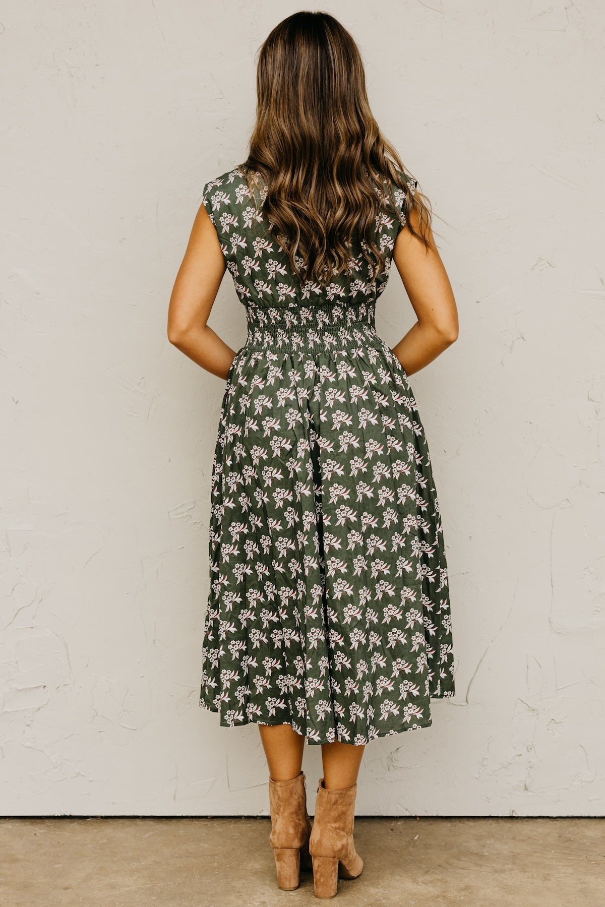 The Tayah Zip-Front Floral Midi Dress