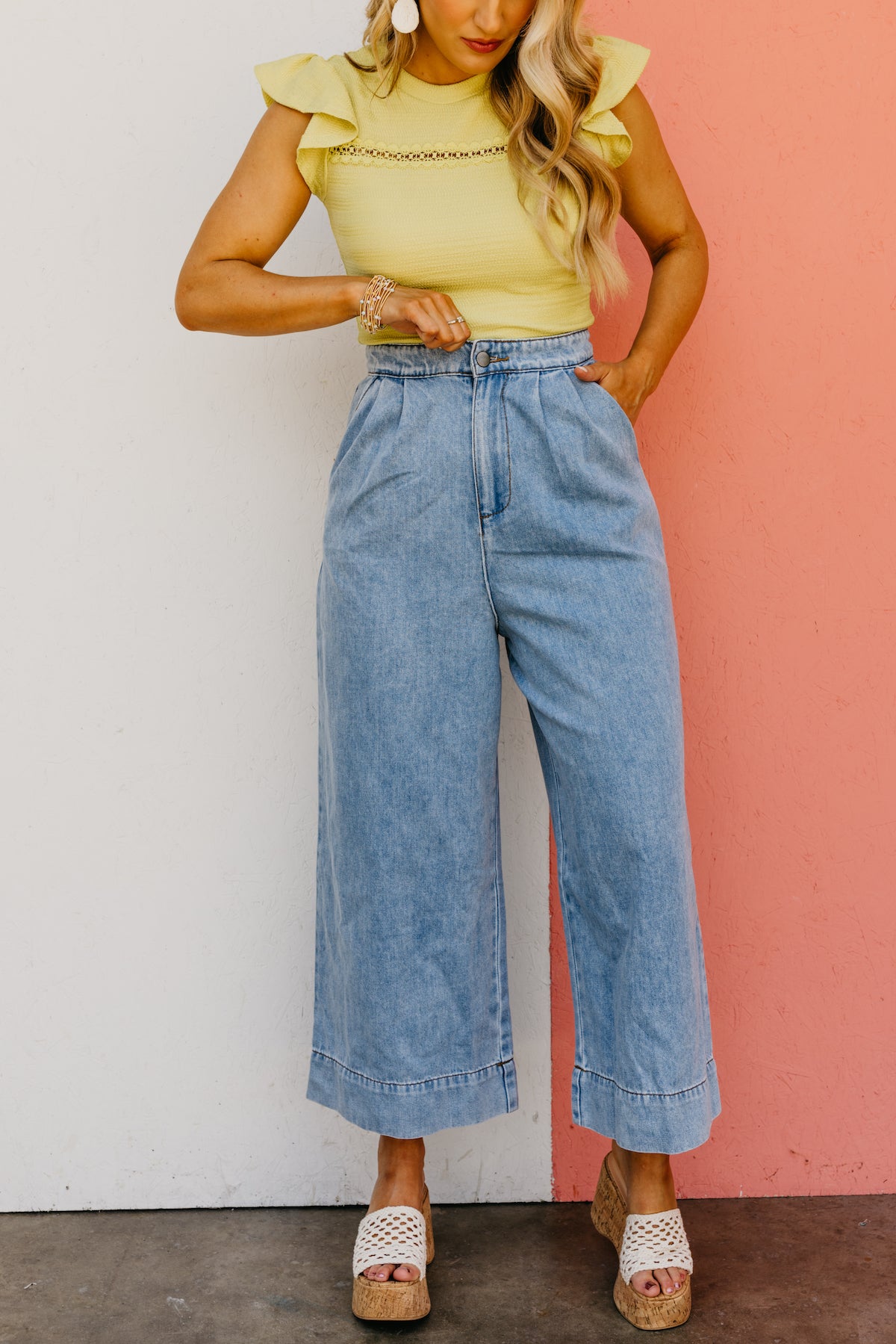 The Landyn Wide Leg Crop Jeans