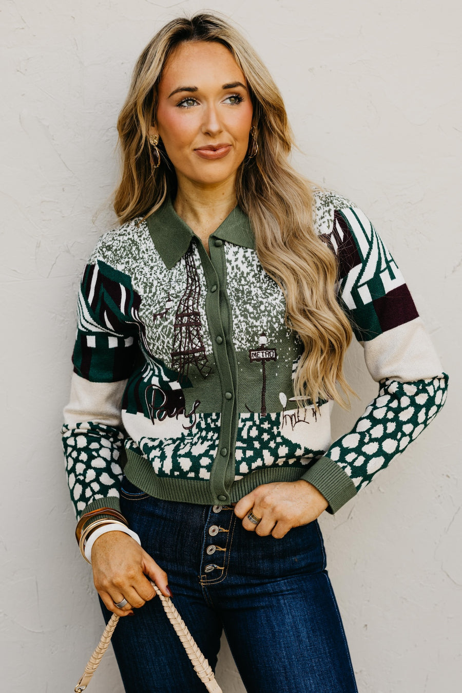 The Marsee Embroidered Jacquard Cardigan
