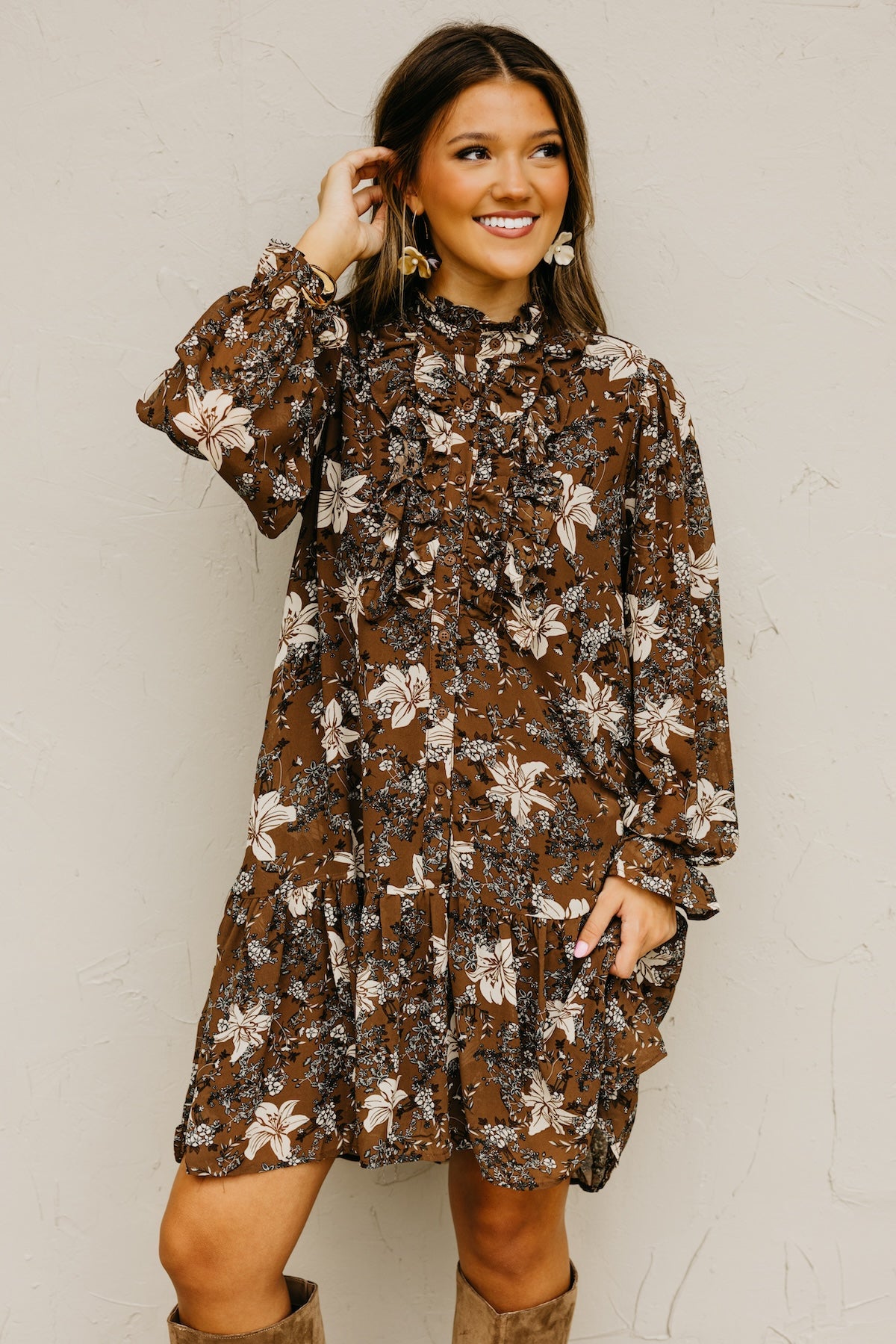 The Cordie Ruffle Mini Dress