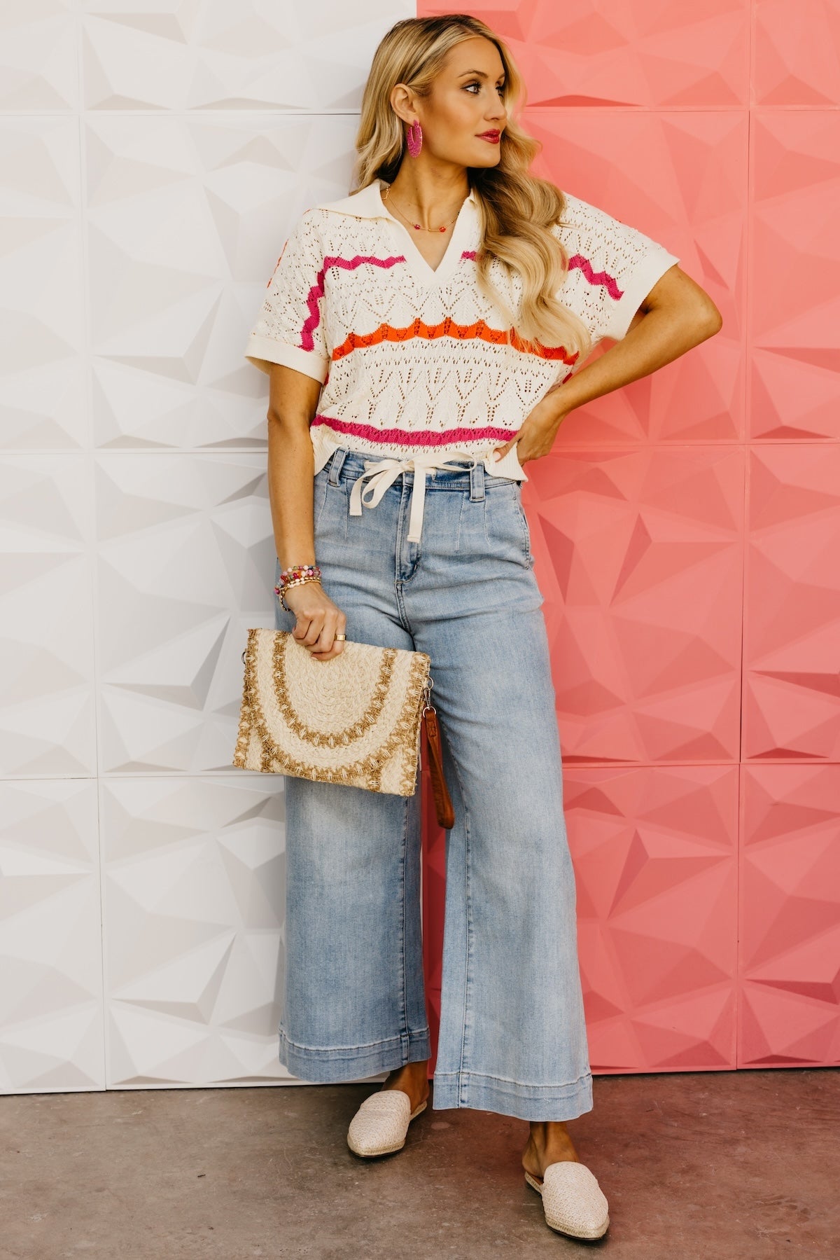 The Lilly Pointelle Knit Sweater