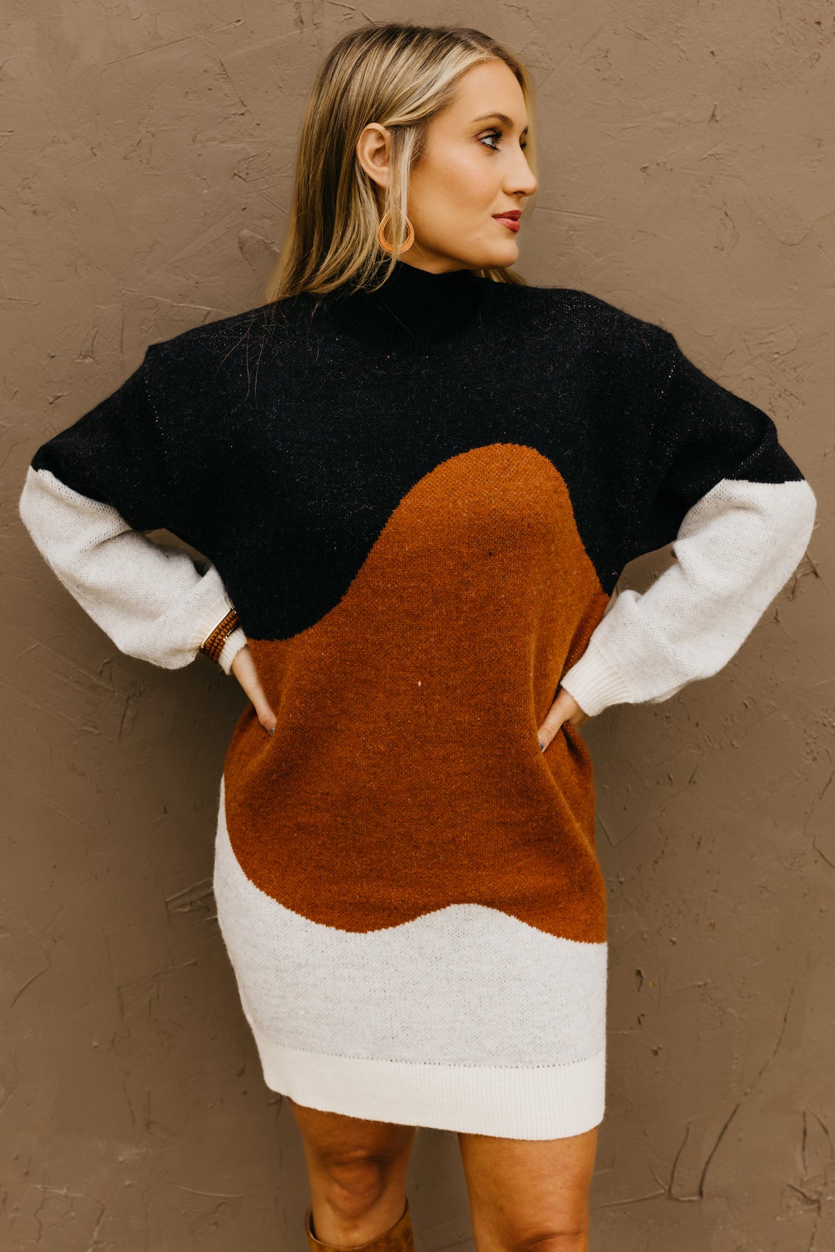 The Julian Mock Neck Sweater Dress  - FINAL SALE