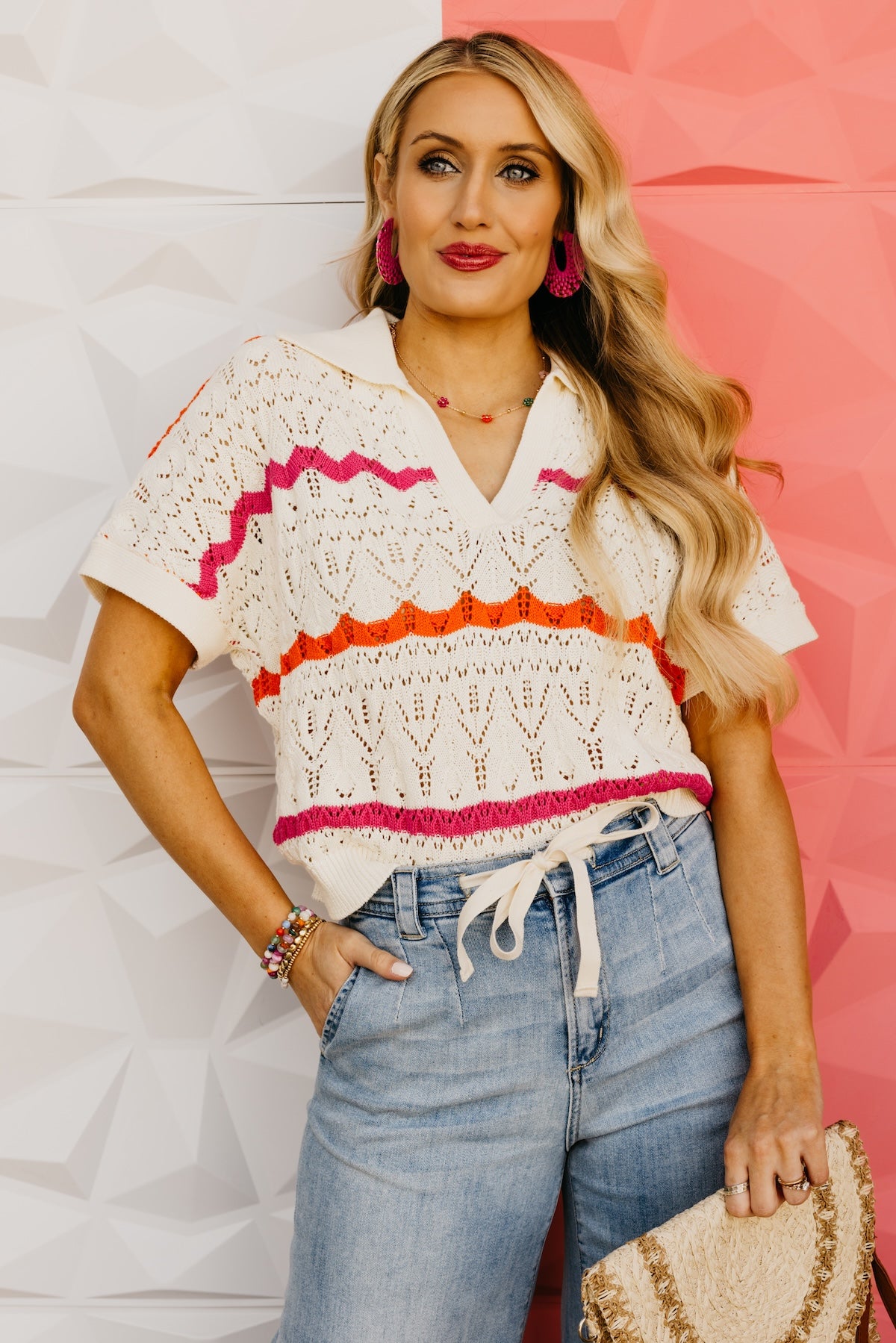 The Lilly Pointelle Knit Sweater