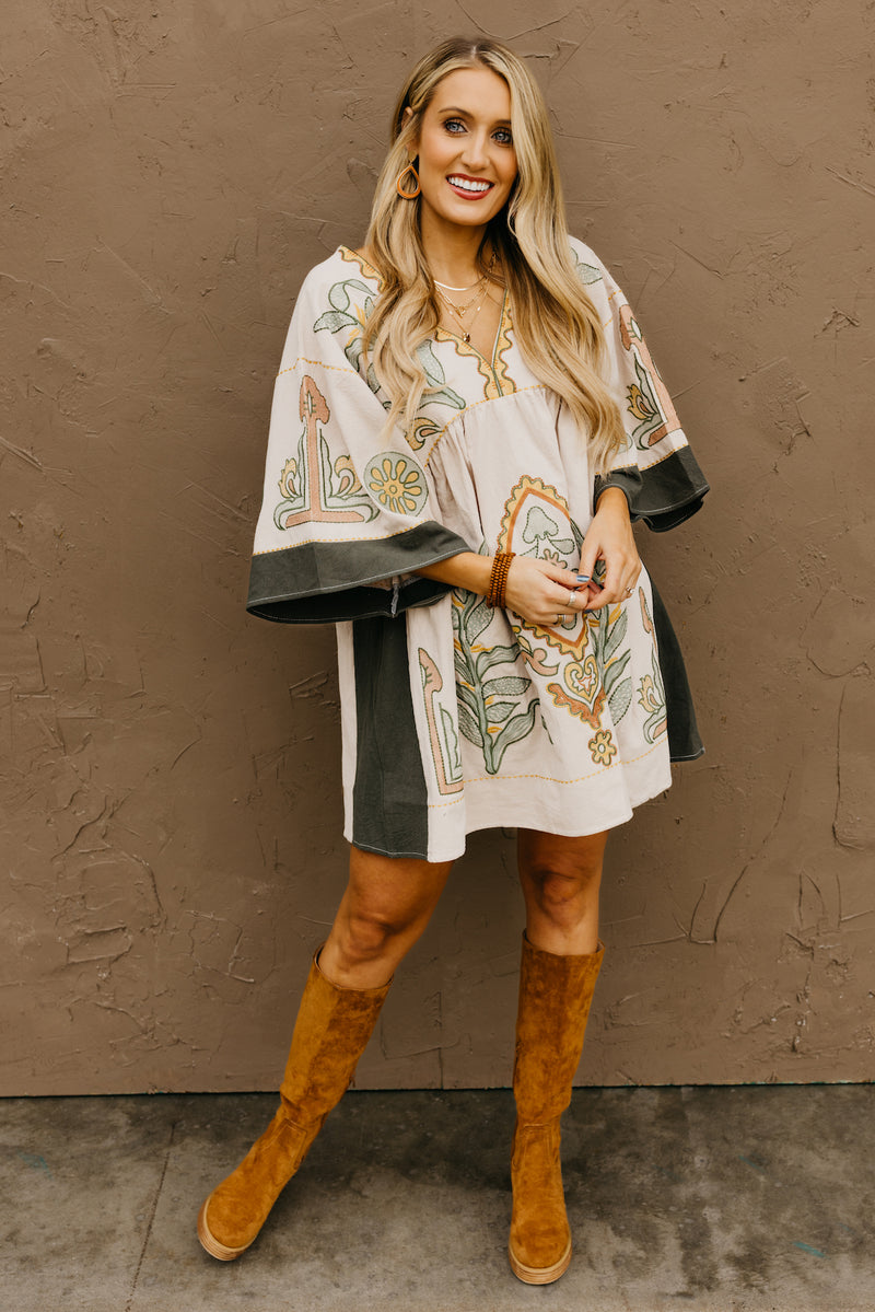 The Brooklyn Embroidered Mini Dress