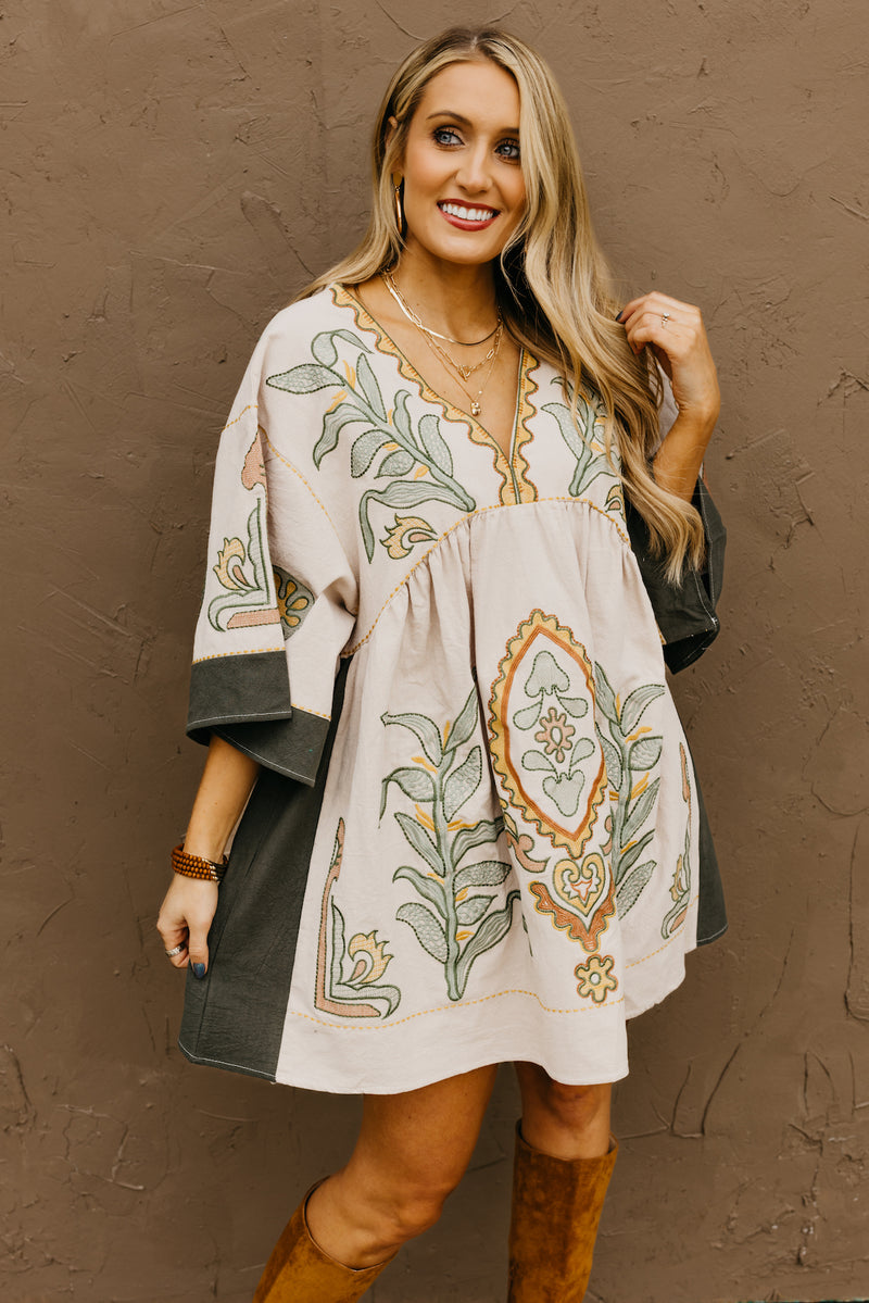 The Brooklyn Embroidered Mini Dress