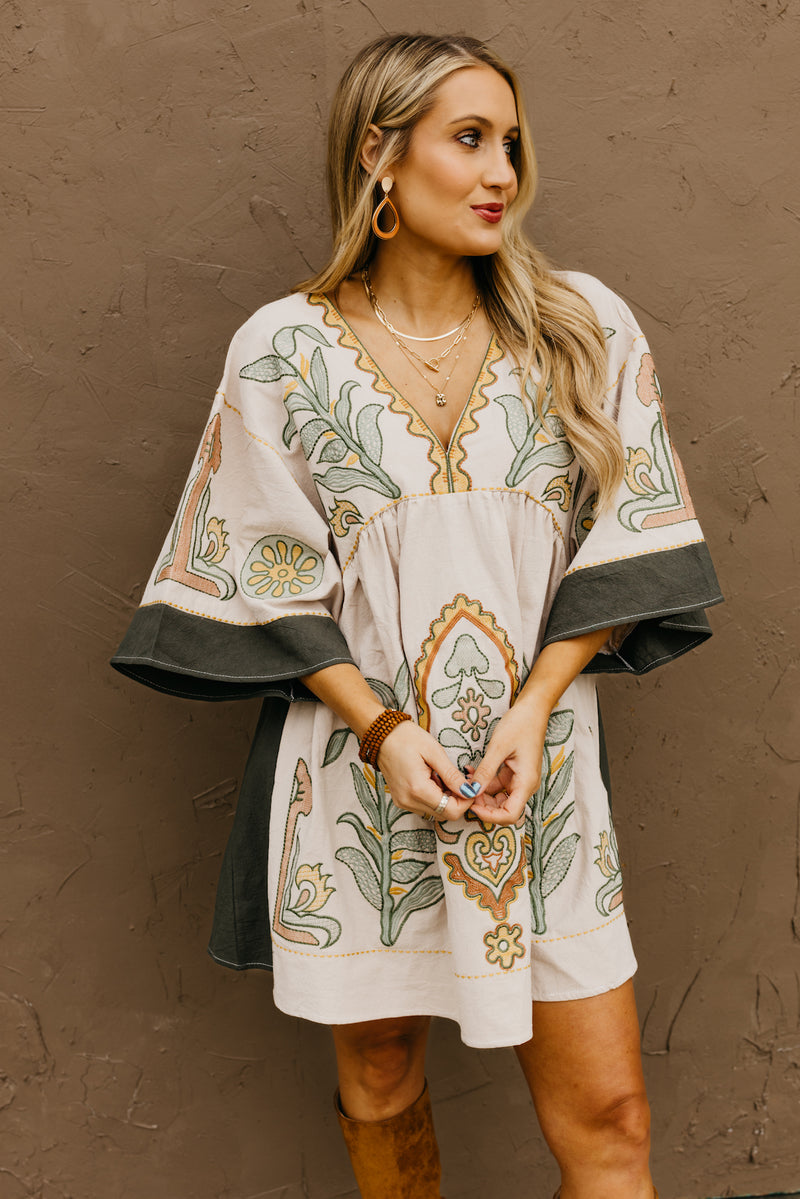 The Brooklyn Embroidered Mini Dress