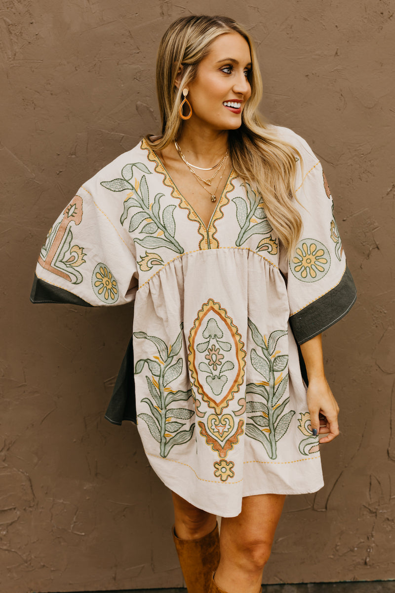 The Brooklyn Embroidered Mini Dress