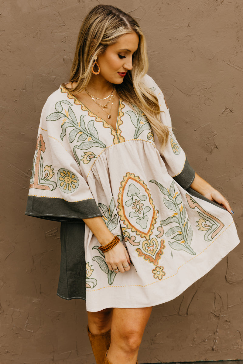 The Brooklyn Embroidered Mini Dress
