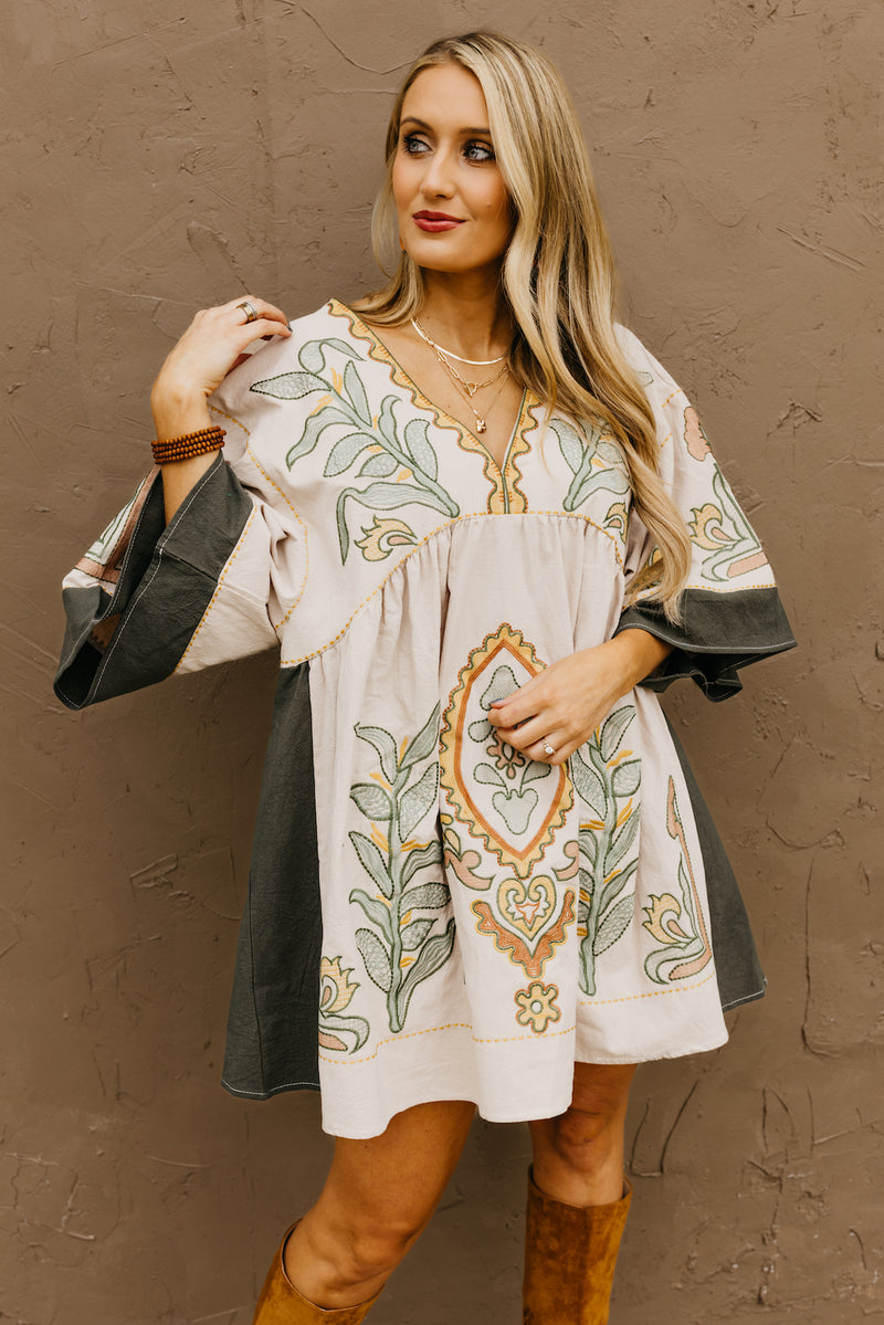 The Brooklyn Embroidered Mini Dress