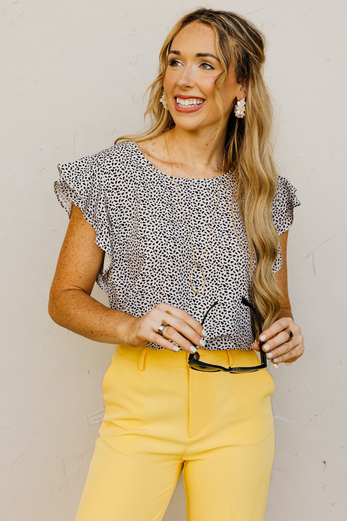 The Riya Flutter Sleeve Blouse