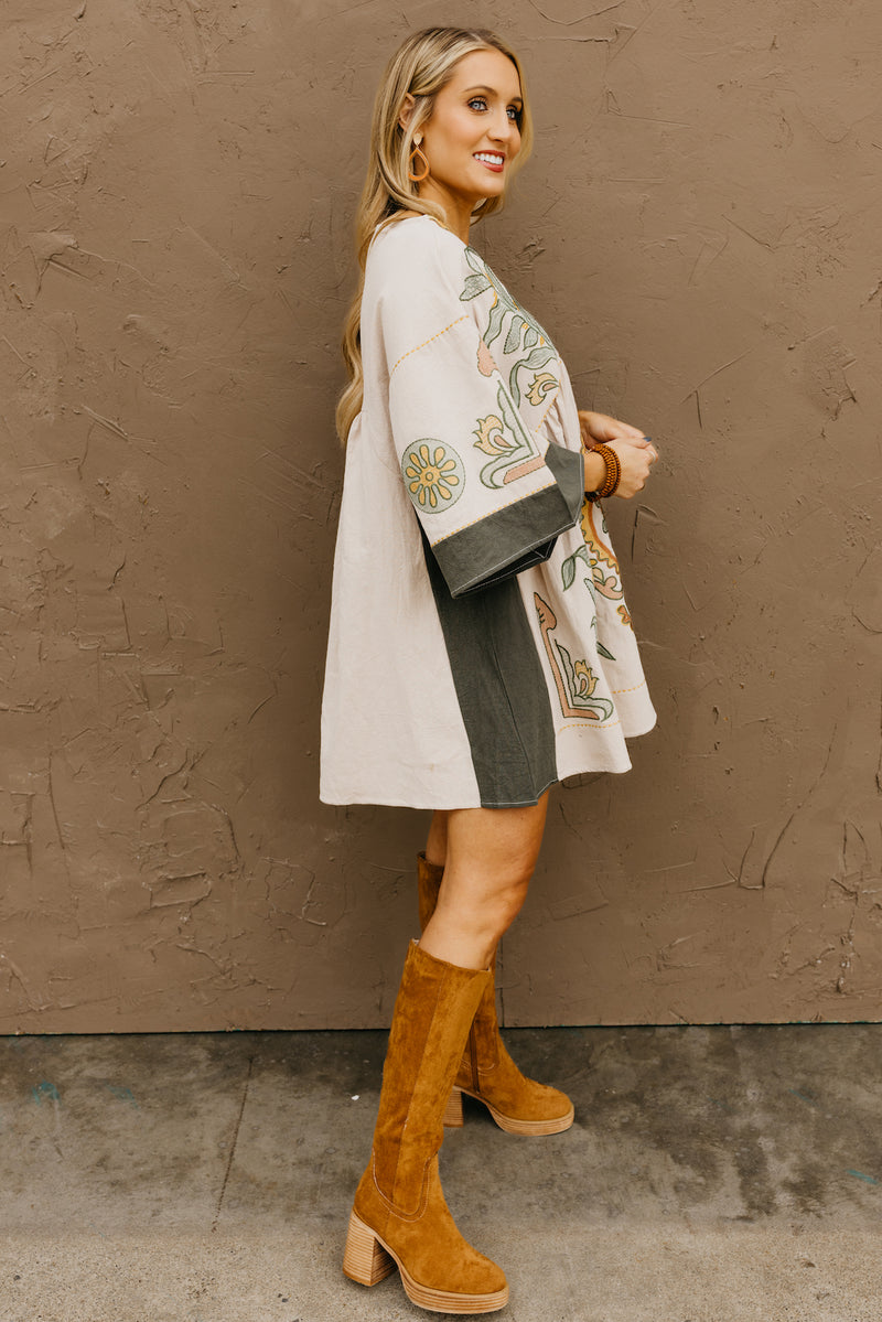 The Brooklyn Embroidered Mini Dress