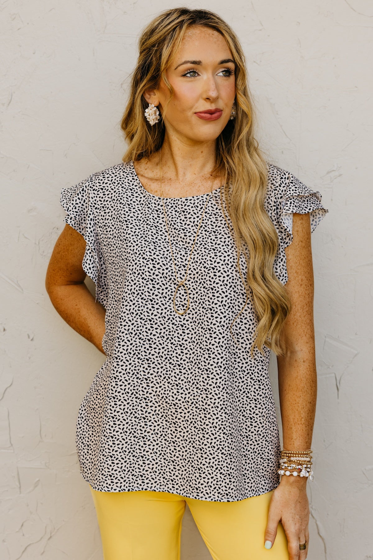 The Riya Flutter Sleeve Blouse