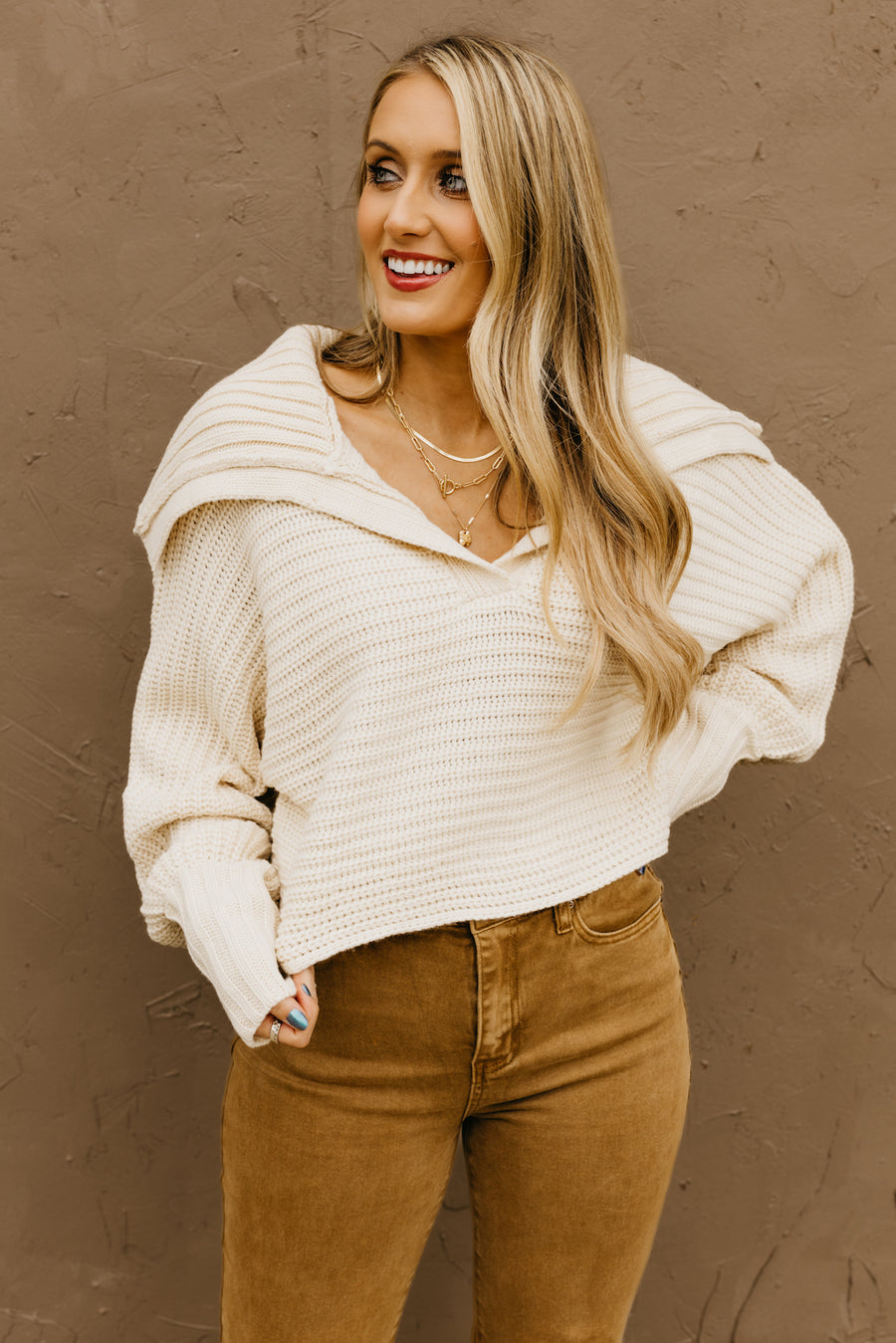 The Mila Ribbed Cropped Sweater  - FINAL SALE