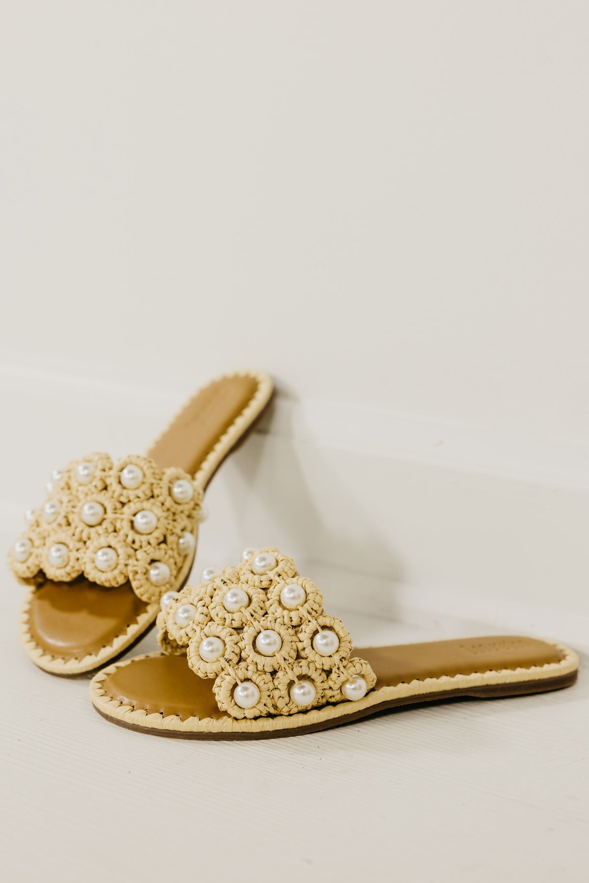 The Zoey Pearl Slide Sandal