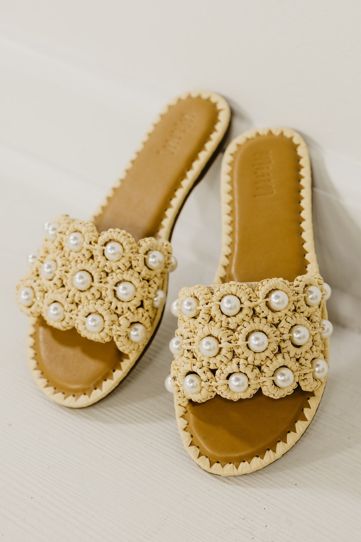 The Zoey Pearl Slide Sandal