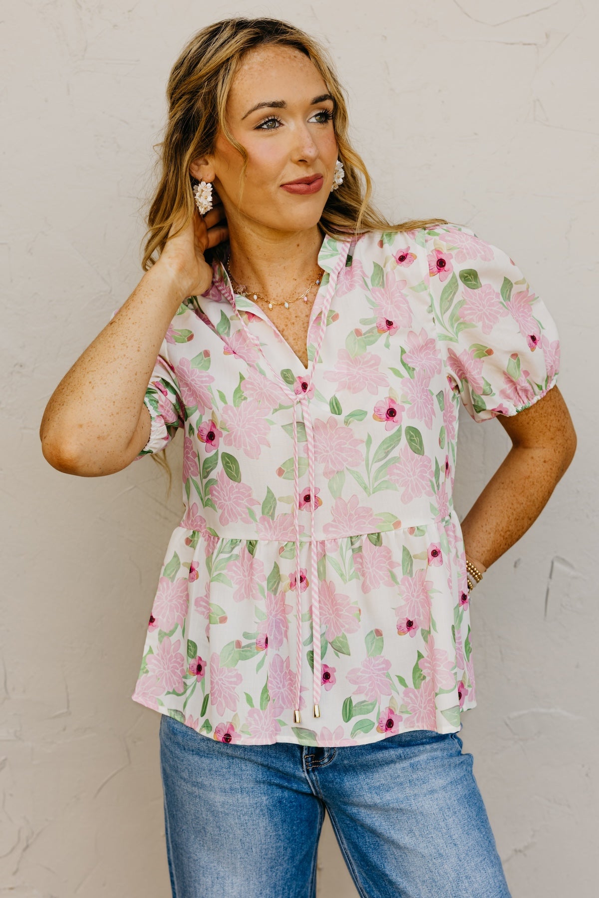 The Cassandra Floral Peplum Top